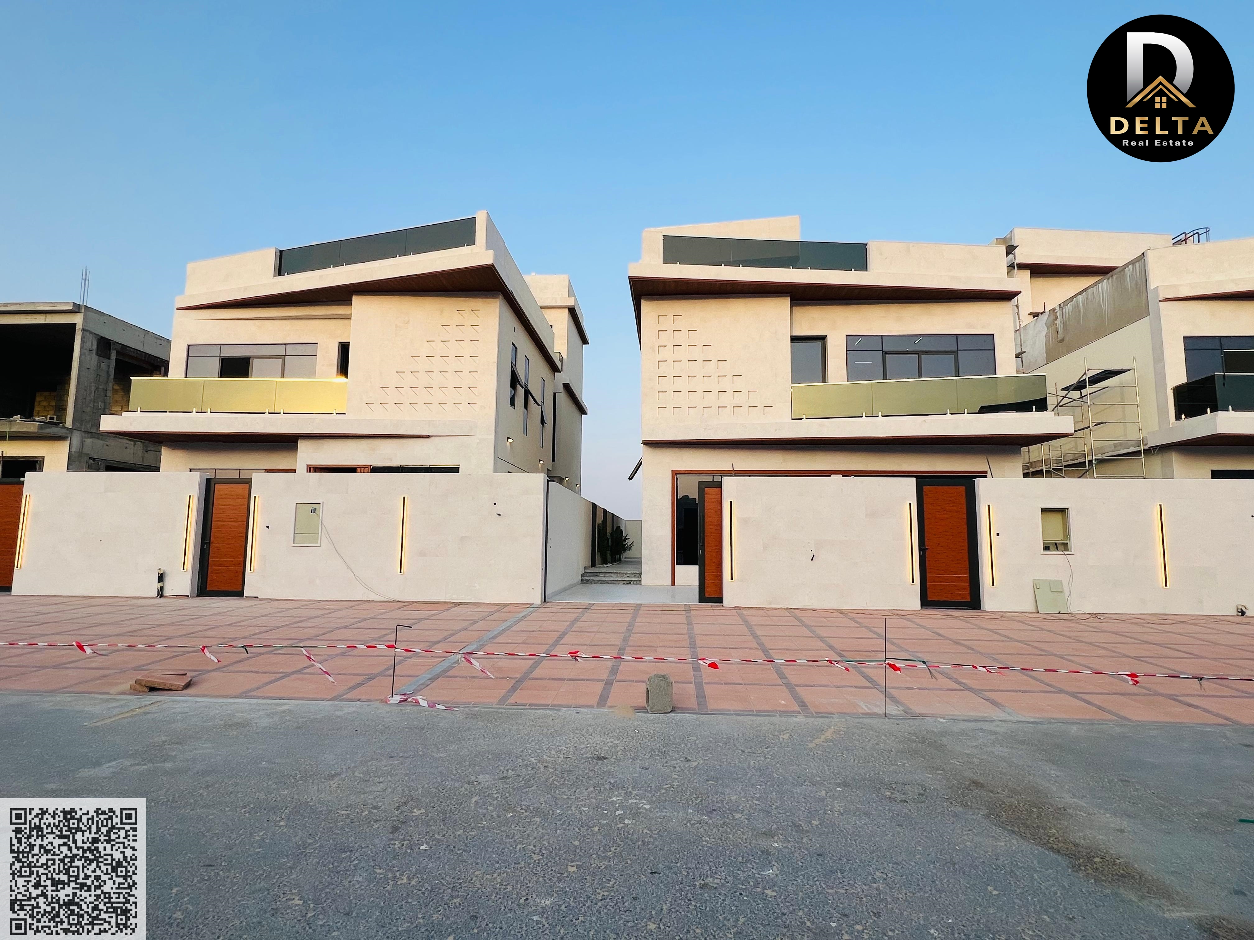 For sale: A luxurious, modern villa with a front setback in the Al Helio area of Ajman, a modern residential area. Competitive price, including regi