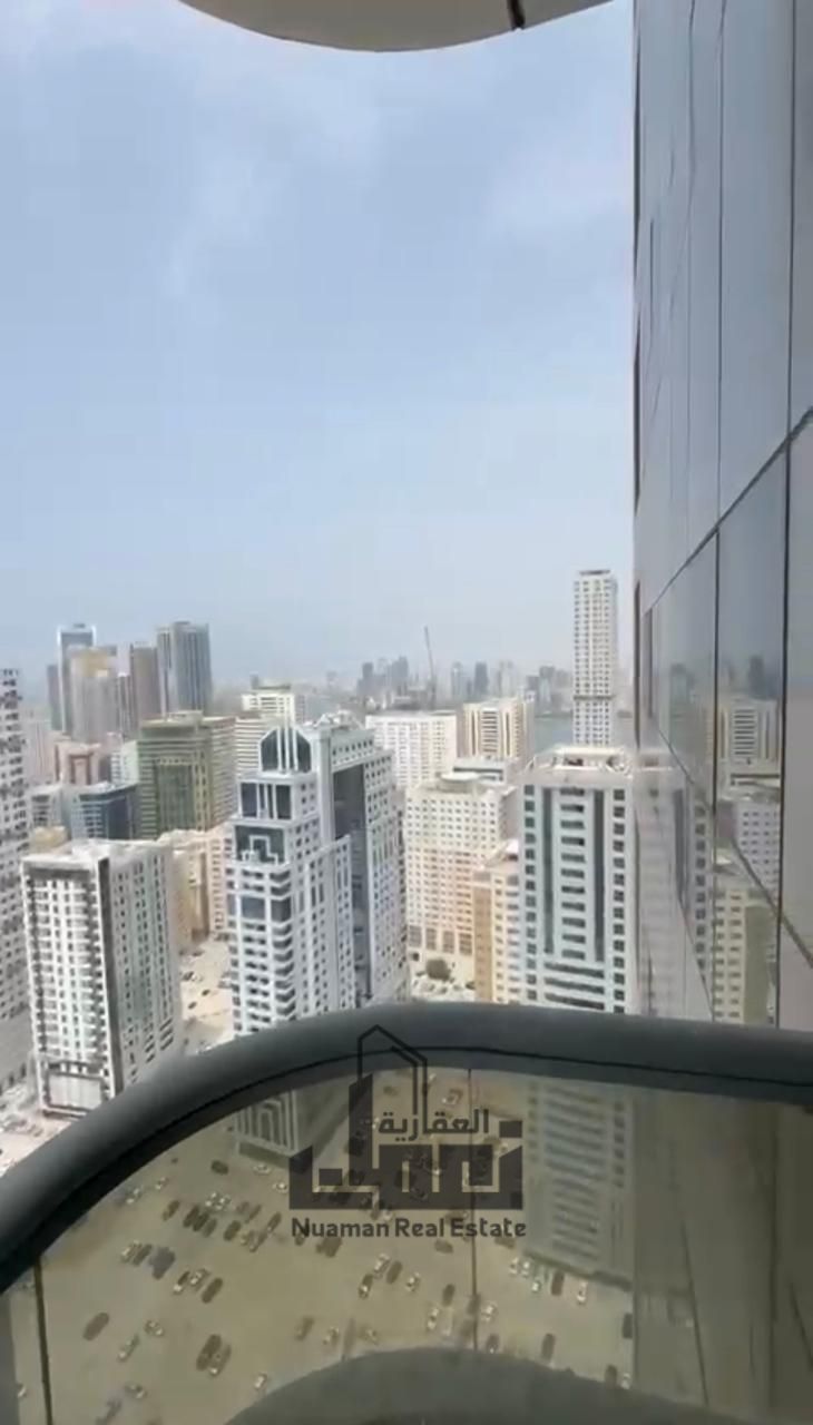 Luxury 2 Bedroom Apartment for Sale in Al Shahd Tower, Al Khan, Sharjah with Balcony, Maid Room, Built-in Wardrobes, 3 Bathrooms, Practical Kitchen