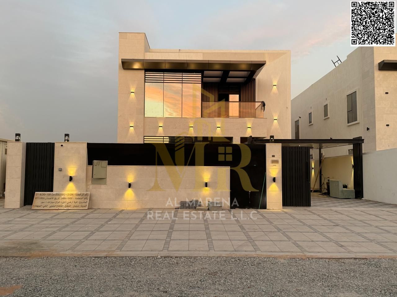 Luxury villa for sale in Al Muwaihat 2-5 master bedrooms | Majlis, 2 living rooms, modern kitchen | Outdoor courtyard