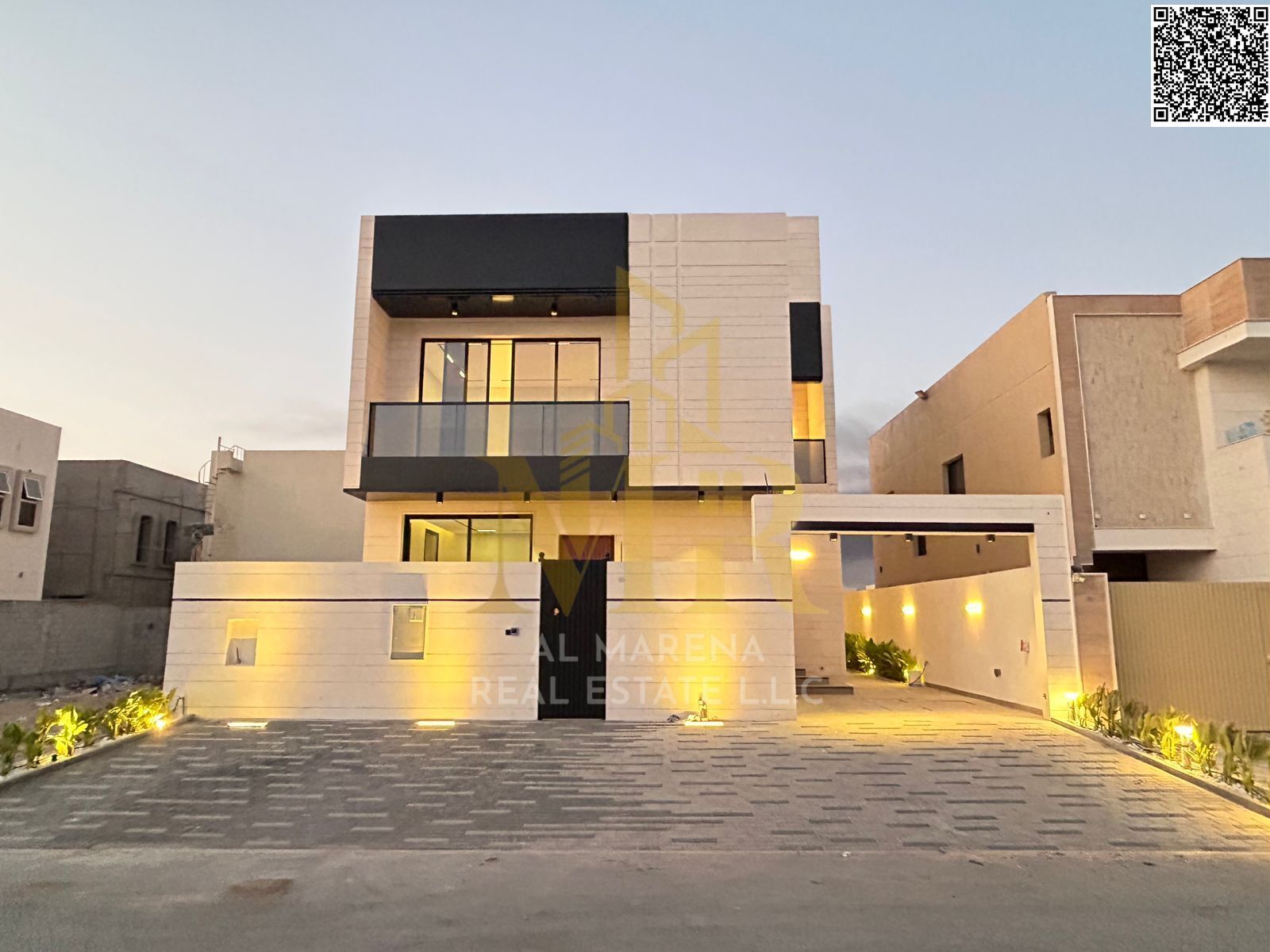 Villa for sale in Al Bahia, Ajman | 6 master bedrooms | Majlis and living room | Super deluxe finishing