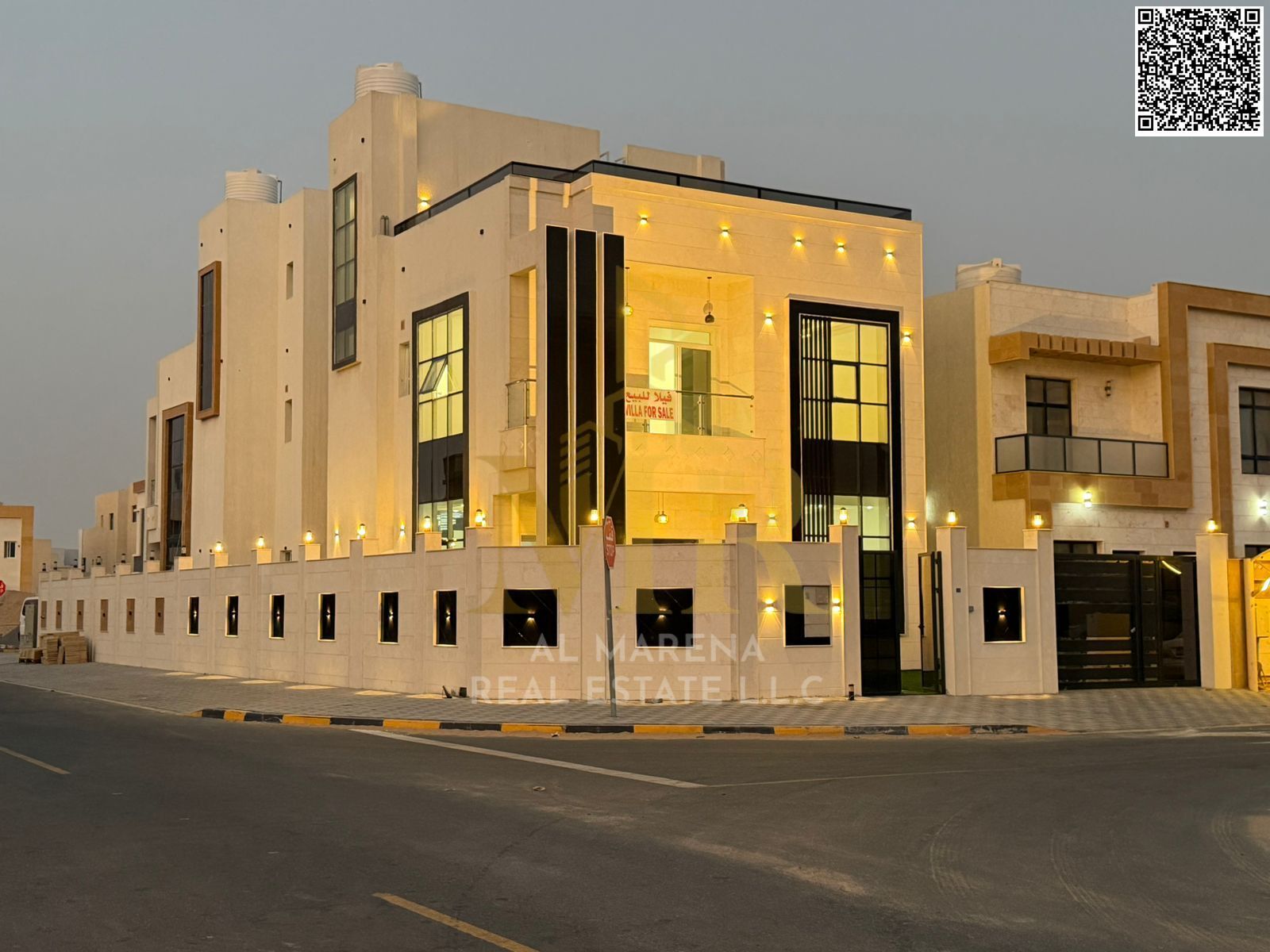 Villa for sale in Al Zahia – Two floors and a roof | 4 master bedrooms | Land area 3,014 sq ft