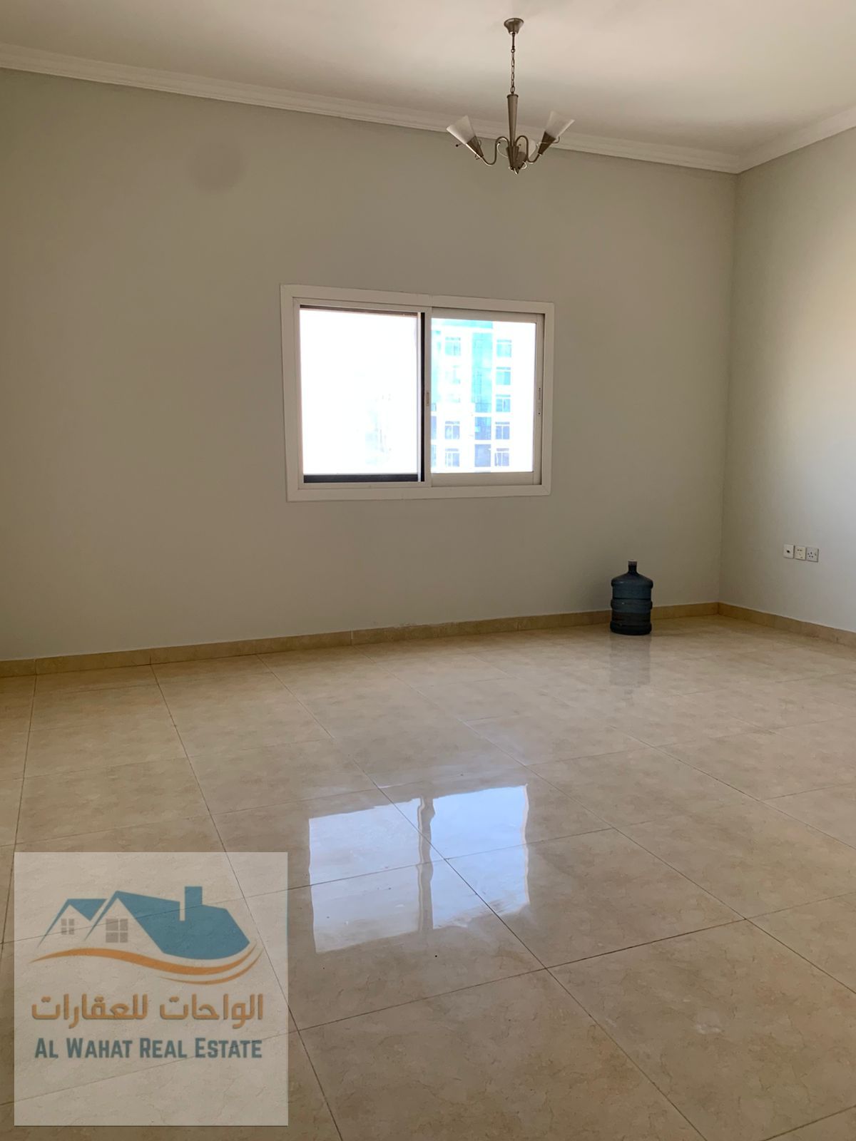 For annual rent, third occupant, one bedroom and living room with two bathrooms, ultra-deluxe finishing, Al Jurf 3, near the Sharjah and Dubai exit