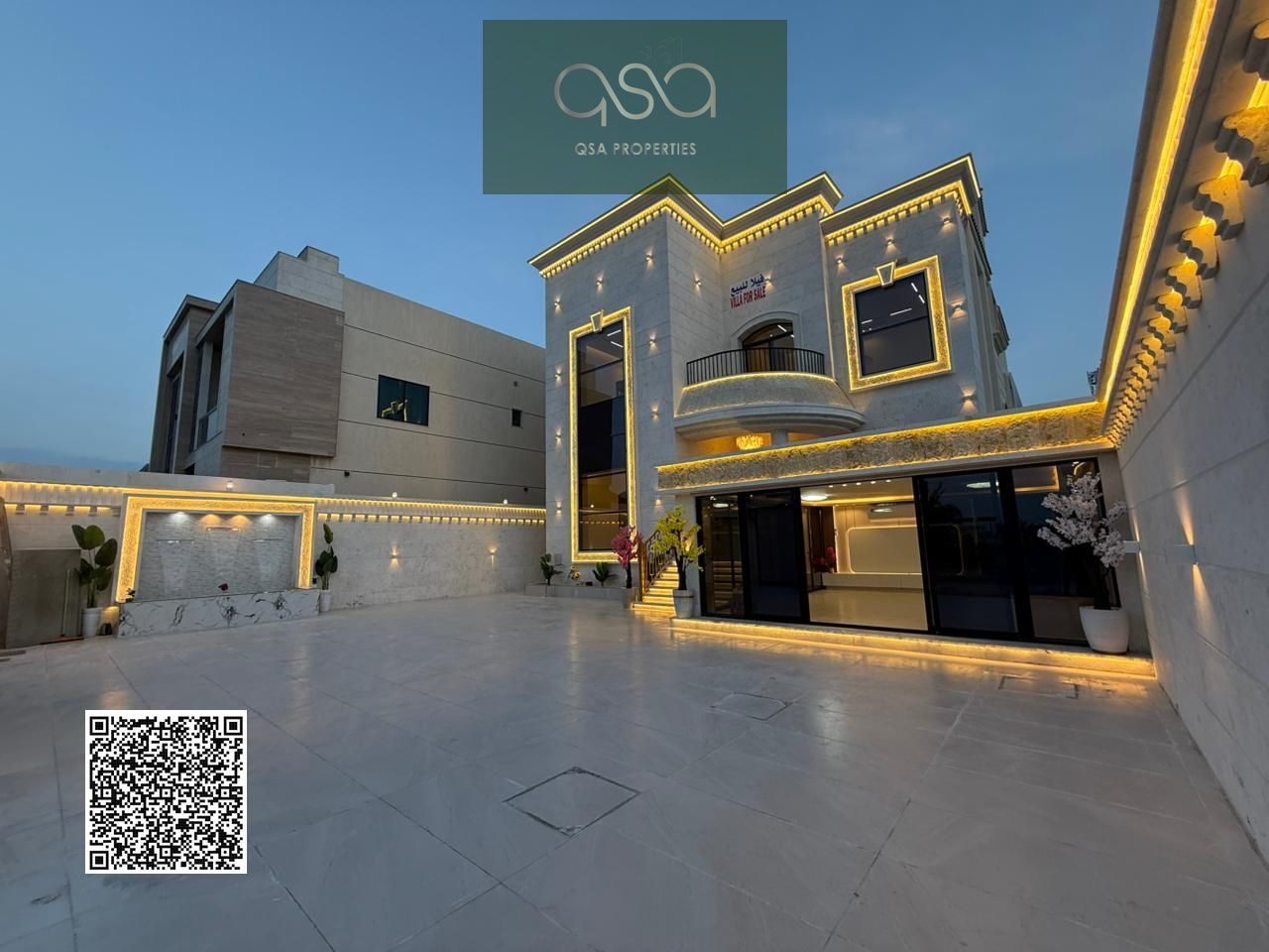 Villa for sale, first occupancy, in Al Muwaihat. Residential/Commercial. Suitable for residential or commercial use. Main paved street with a large se