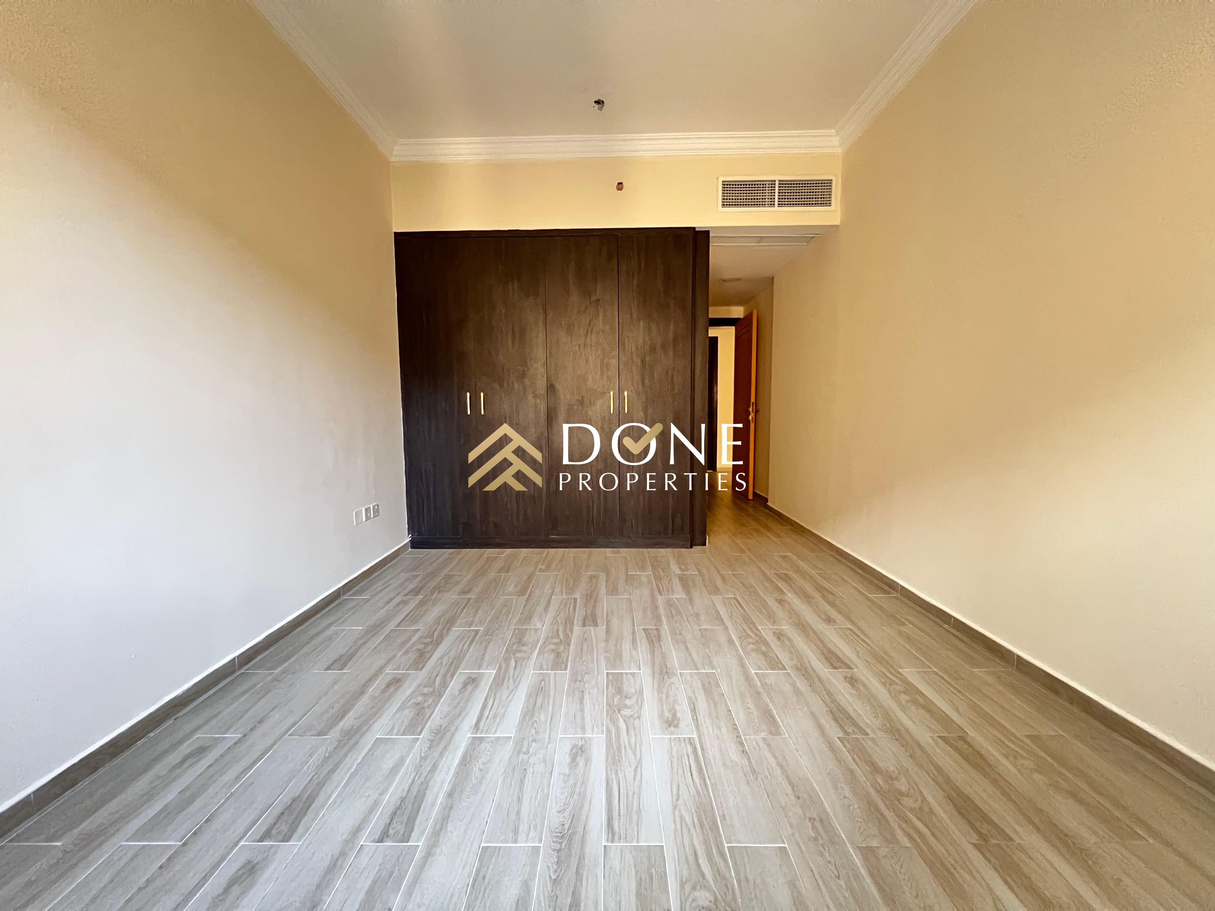 Modern wooden floor One-Bedroom Apartment with Two Bathrooms,Balcony,Complimentary Parking, Master Bedroom