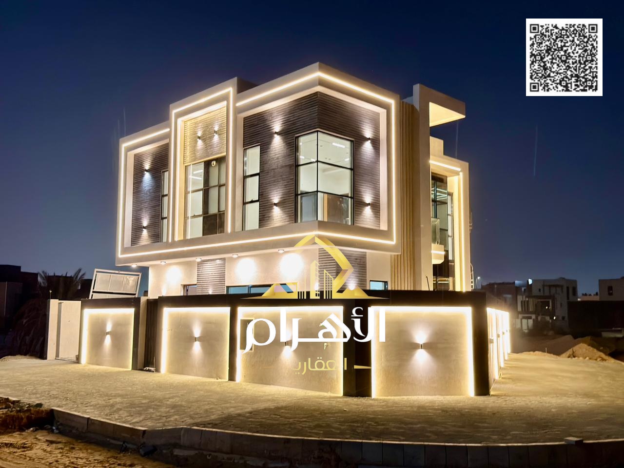 Modern villa on a corner lot with two street frontages, 3300 sq ft land area, super deluxe finishing, at a special price, freehold ownership for all n