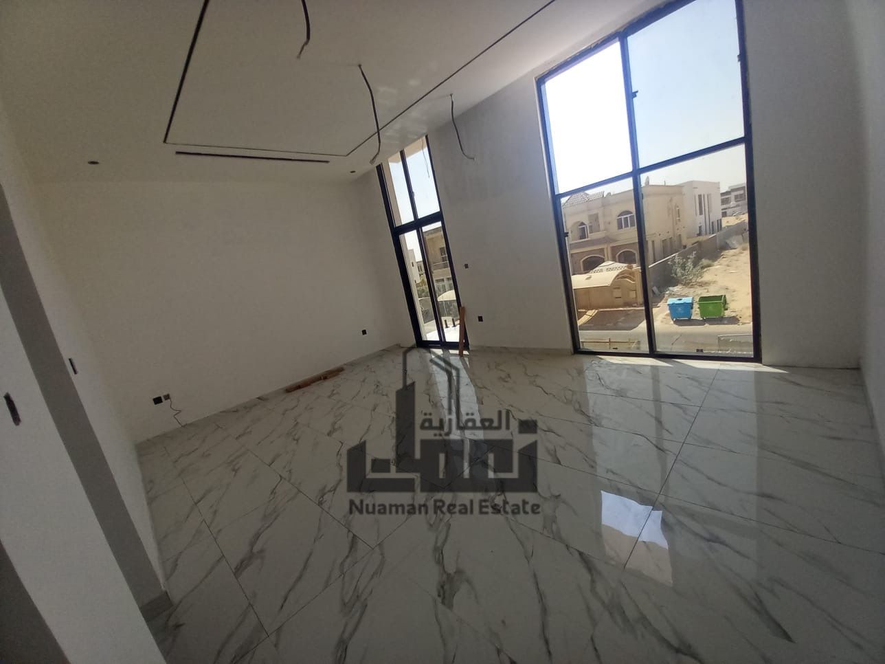 Luxury Villa for Sale in Al Hoshi – Sharjah, First Occupancy, Two Floors, Modern Design with Premium Ceramic Finishing, 5 Master Bedrooms