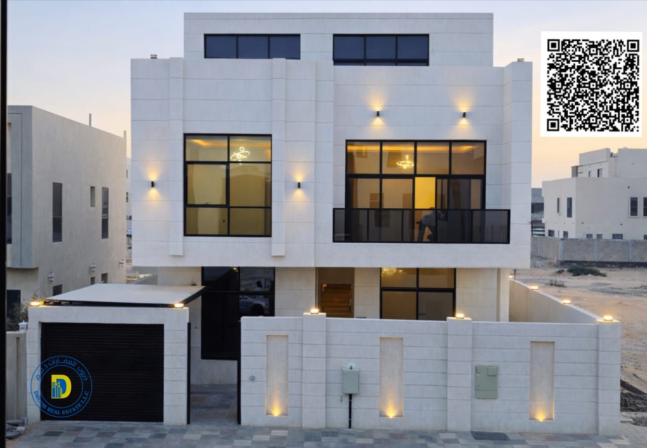 Modern villa with custom finishing, 5 bedrooms and a roof terrace in Al Bahia, Ajman. Price includes water and electricity.