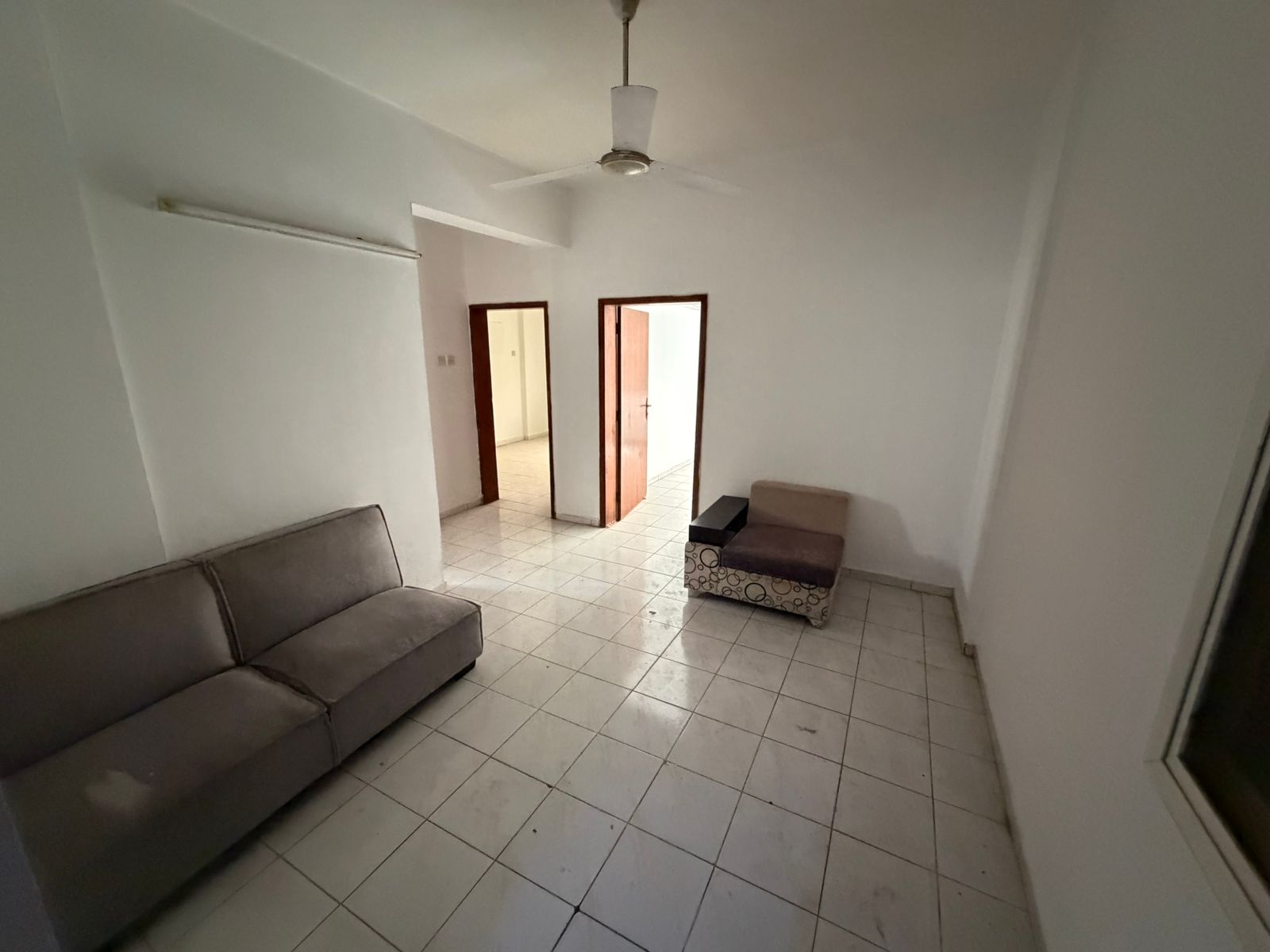 2 bedroom apartment for annual rent, located on the ground floor, second row from Ajman Corniche, very close to the beach and all services.