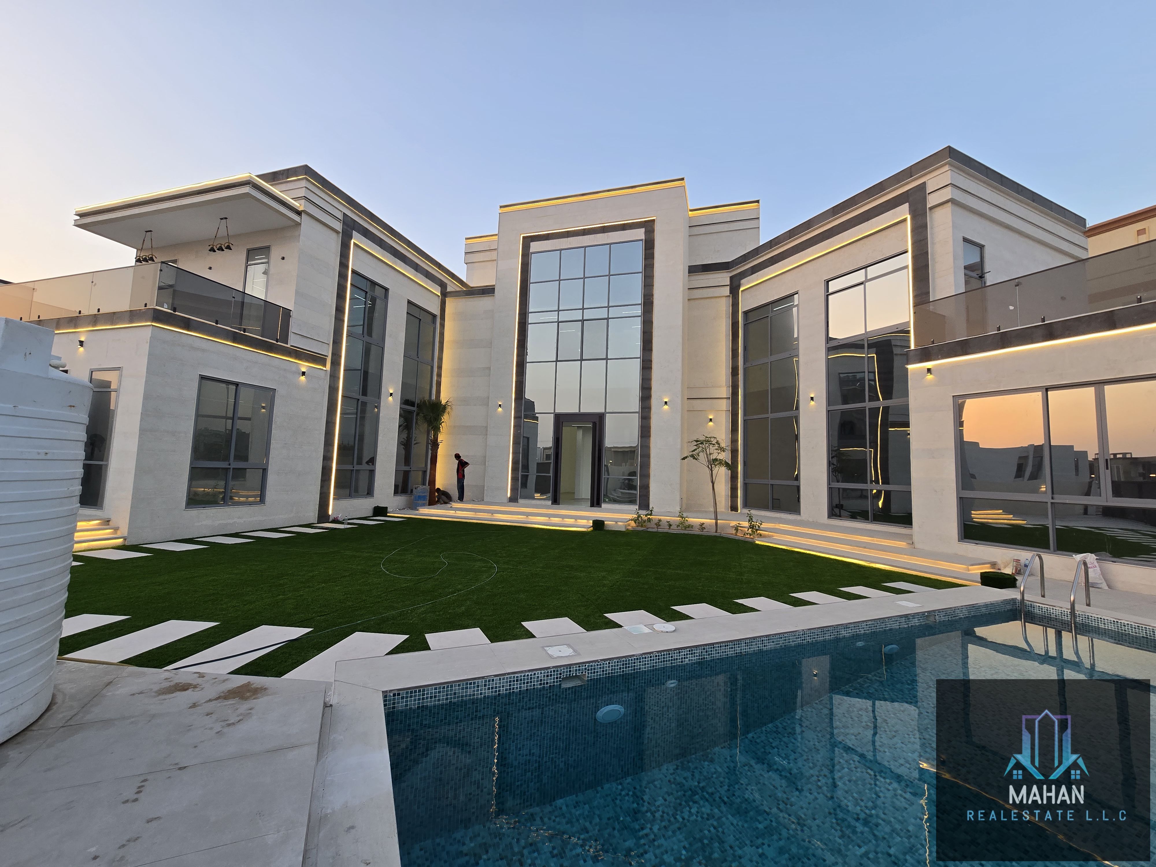 Ultra Luxury 6 Master Bedroom Mansion Villa with Private Elevator, Swimming Pool, Electricity, Water & Full Air Conditioning – Prime Location Al Yasmeen, Ajman