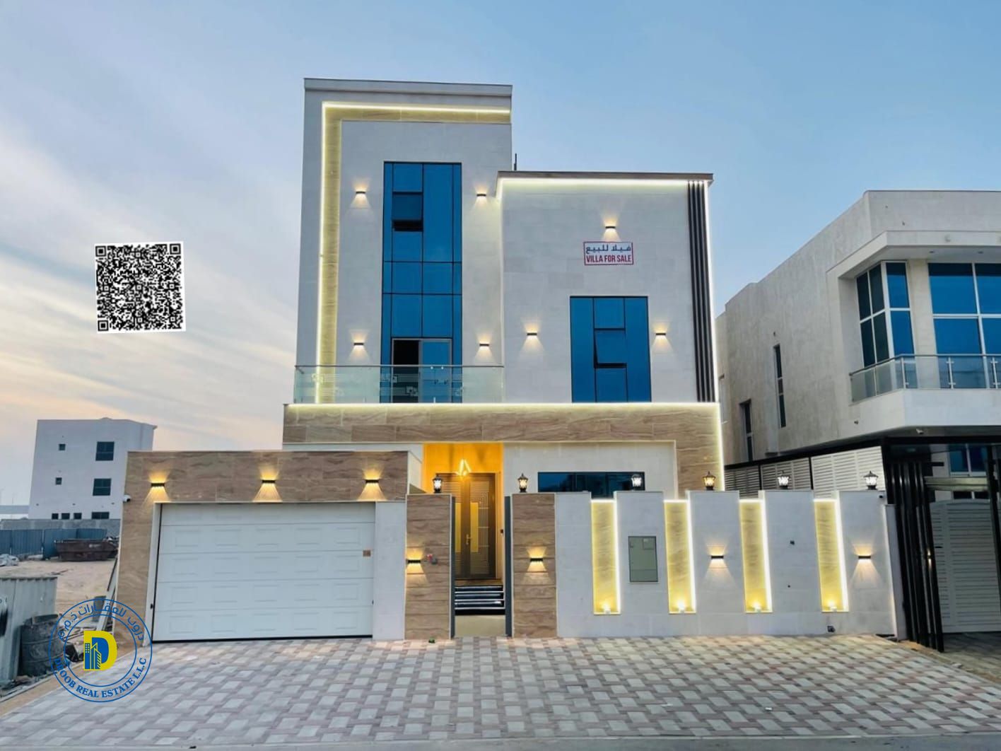 For sale: Modern villa with 7 bedrooms and a roof terrace in Al Bahia area. Super deluxe finishing. Freehold ownership. Bank financing .