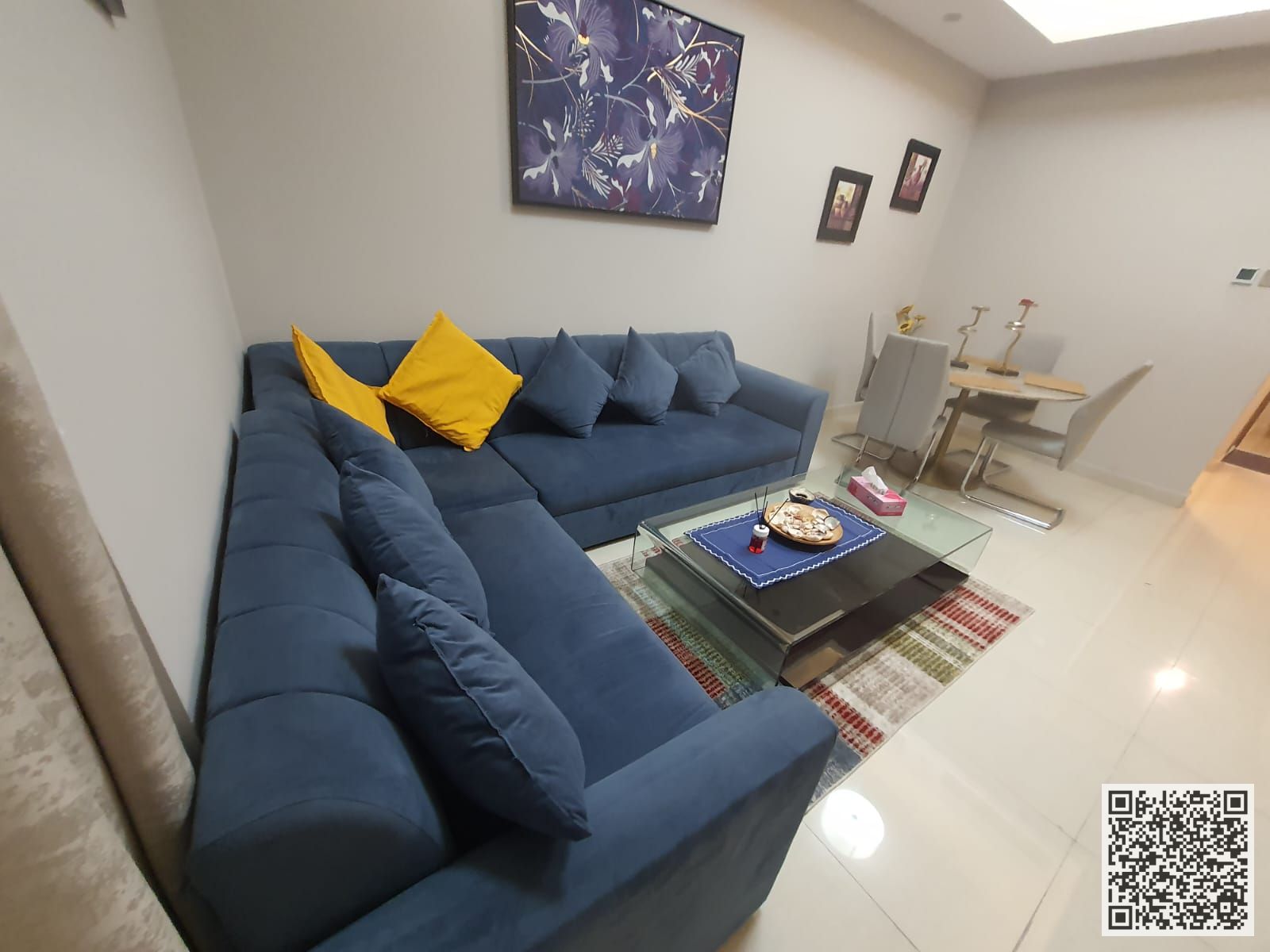Furnished one-bedroom apartment with new furniture for monthly rent in Ajman - Al Rashidiya 1 - Gulfa Tower