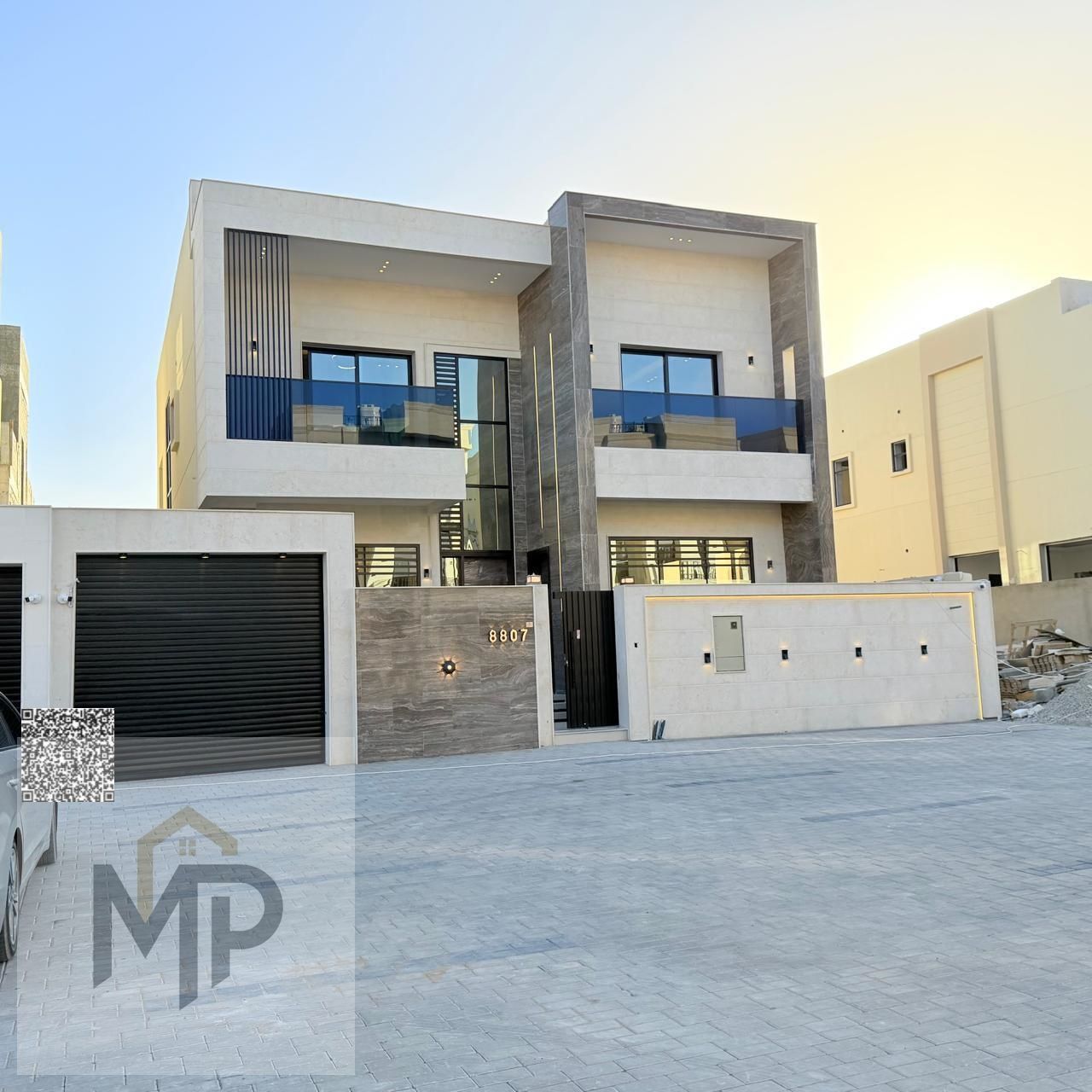 Villa for sale in Al Zahia - front setback 30 meters | 5 master bedrooms + maid's room Two floors and a roof Hotel finishes | Distinctive location