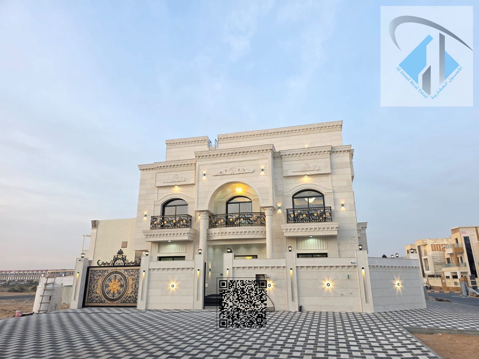 Corner Villa for Sale in Al Zahya Ajman – G+2 – Spacious Layout – Prime Location