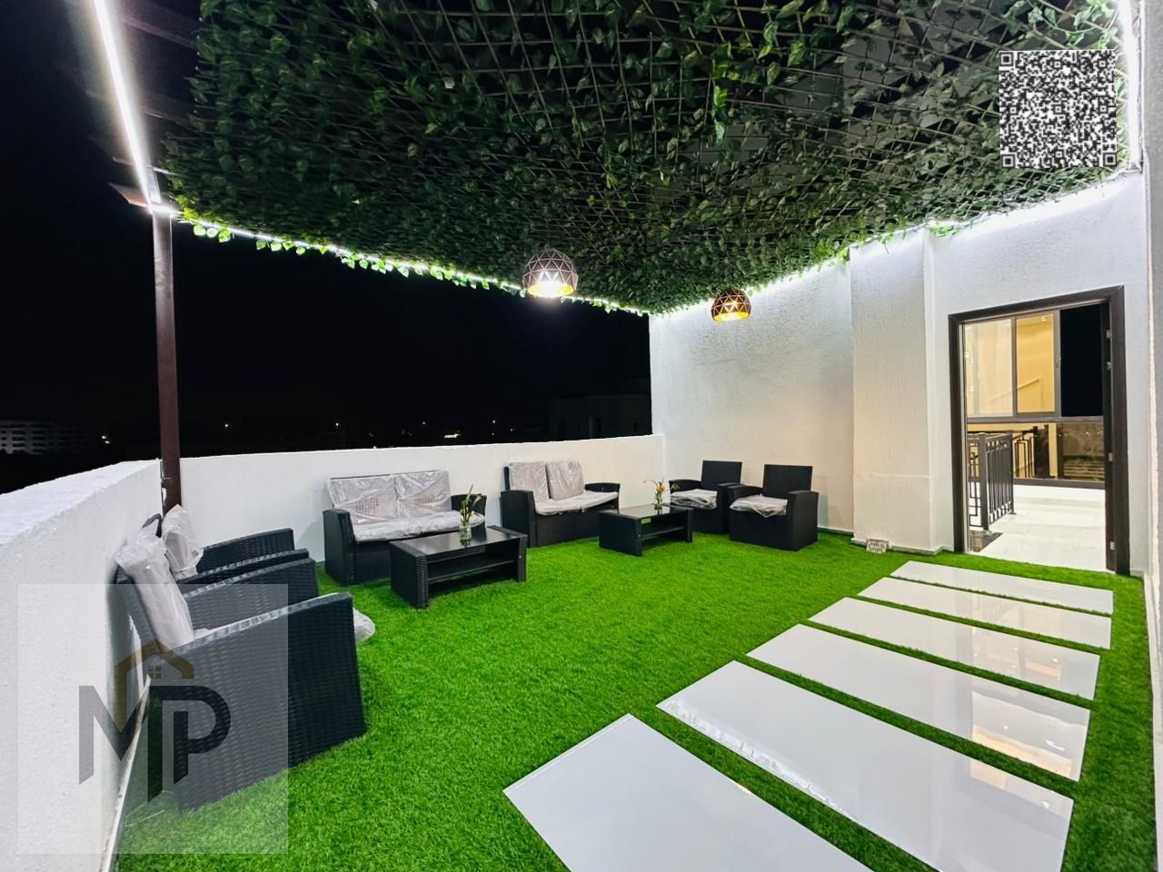 An upscale independent villa with a modern design for rent and spacious areas, located in one of the best and quietest areas to give you and your fami