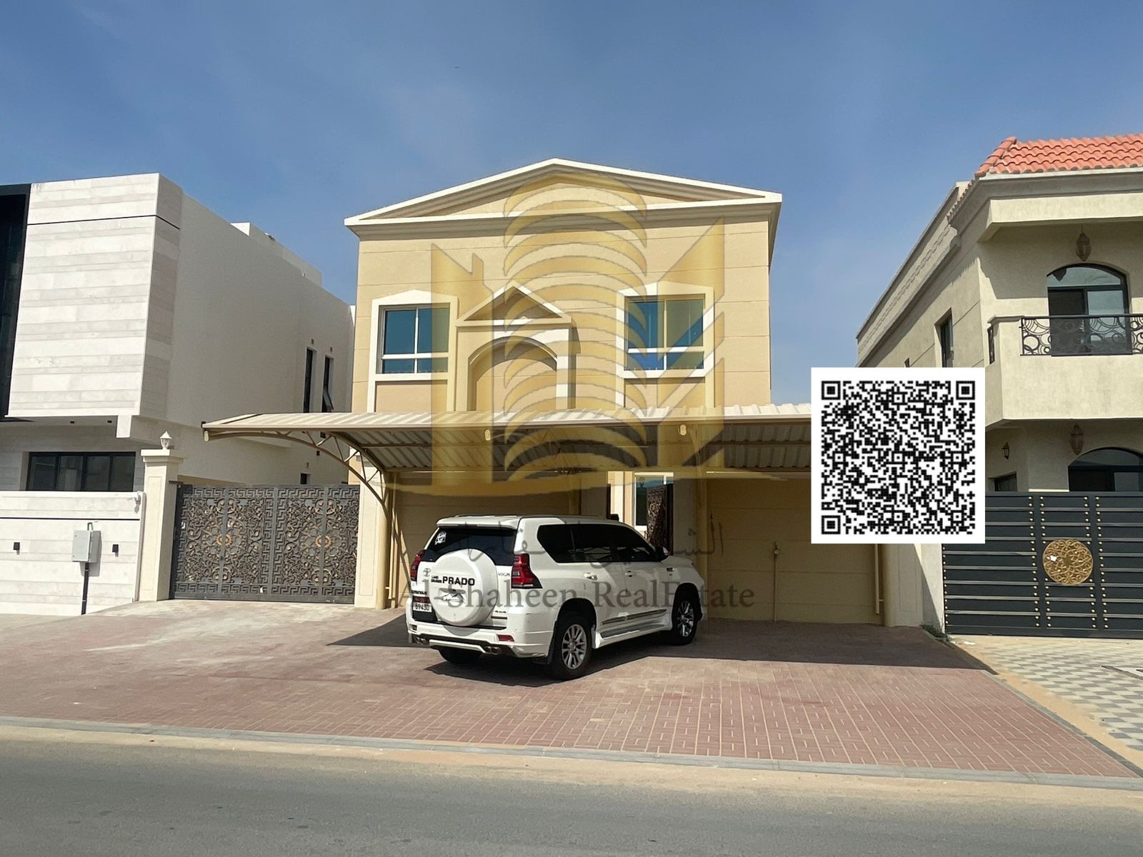 Two-story villa for rent in Ajman Al Yasmin area - behind the park Large paved road 5 master bedrooms + kitchen + living room Majlis with washrooms + bathroom Maid's room with ensuite bathroom + laundry room Split air conditioners The villa is fully renov