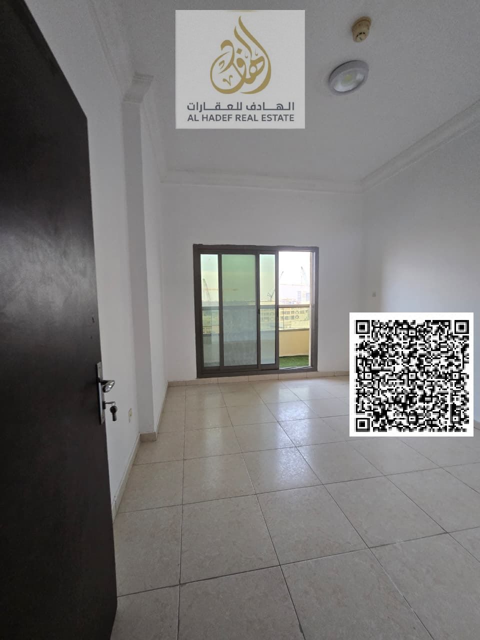 For rent in Ajman, a two-bedroom apartment with a living room in Emirates City, located on Mohammed Bin Zayed Road. It features two bathrooms, a balco