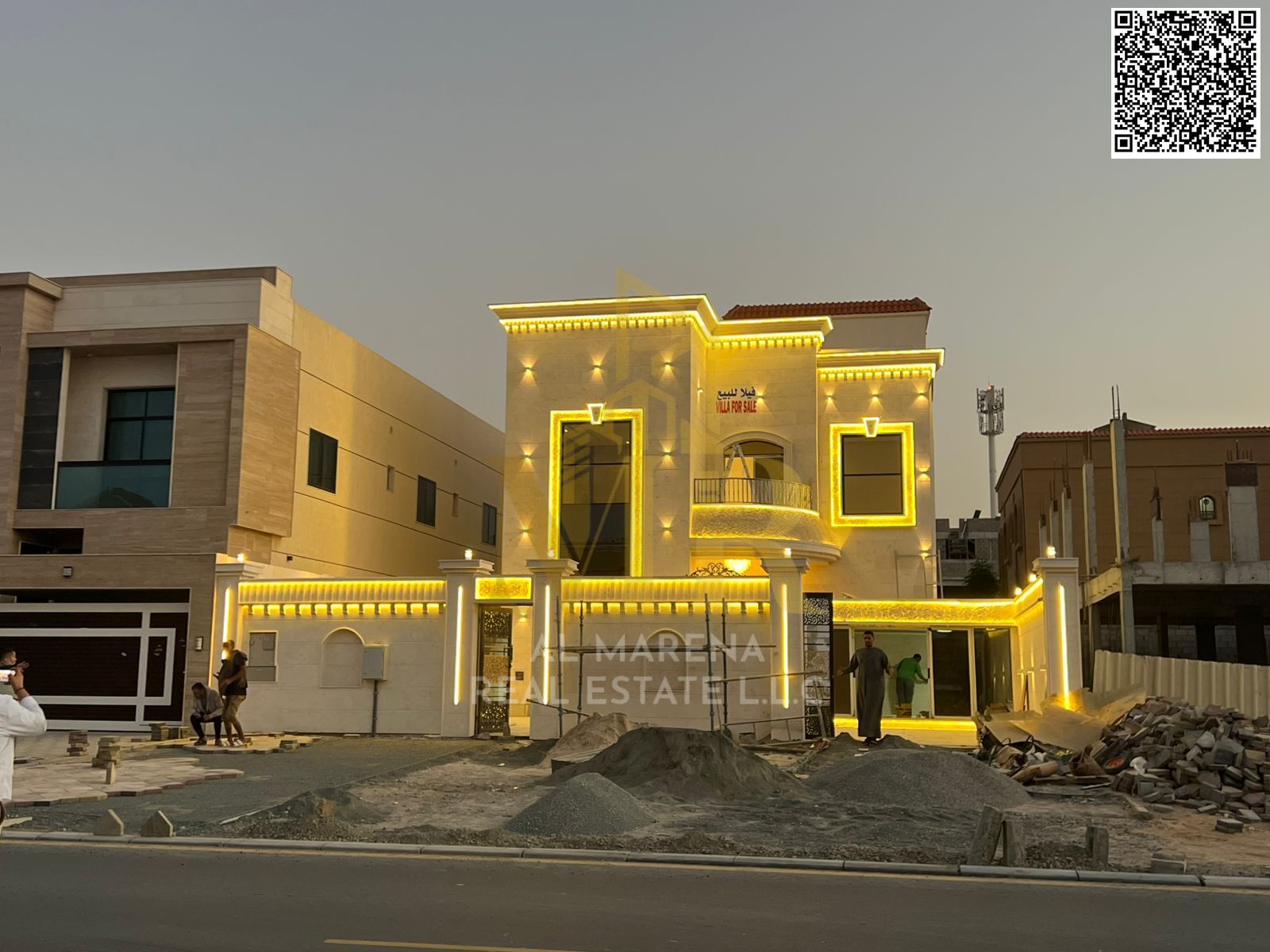Luxury villa for sale in Al Muweihat 1 at a price that includes electricity, water, and air conditioners
