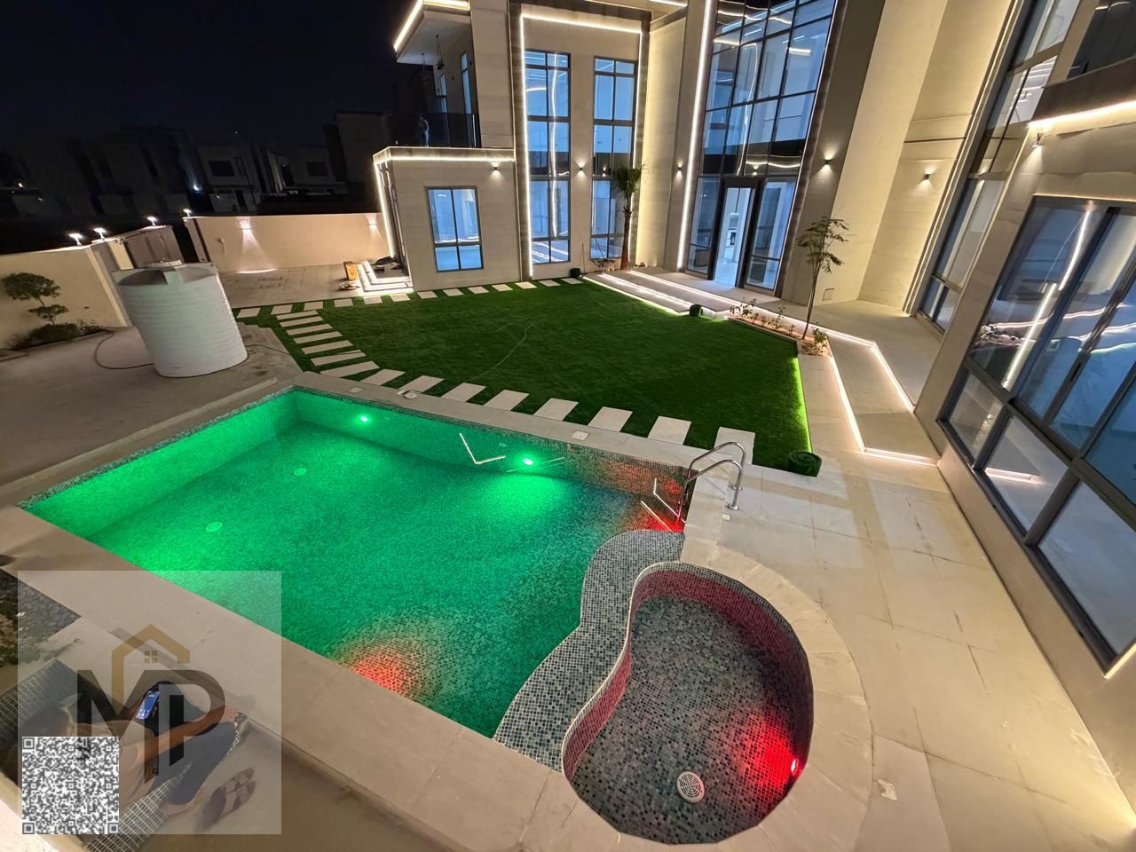 A luxury villa in the most prestigious areas of Ajman with a private pool, including electricity, water and air conditioning, for a sophisticated and
