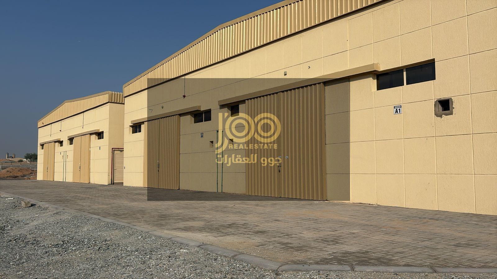 For rent, a distinctive warehouse in Umm Al Quwain, distinguished by its strategic location, designed to meet the needs of companies and factories.