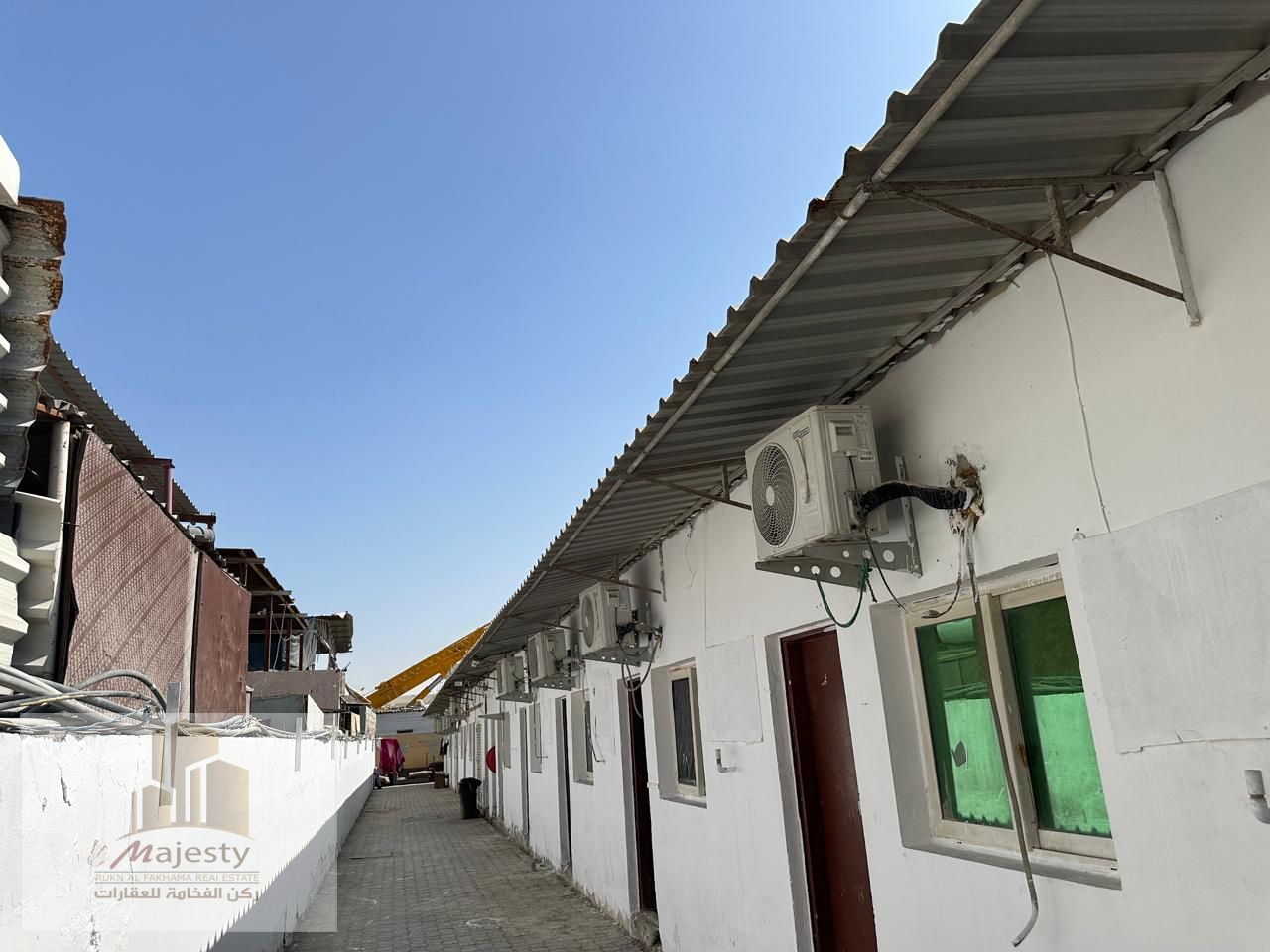 For annual rent: Workers' accommodation with 69 labor rooms in Industrial Area 13, Sharjah, with an area of 15,000 sq. ft.