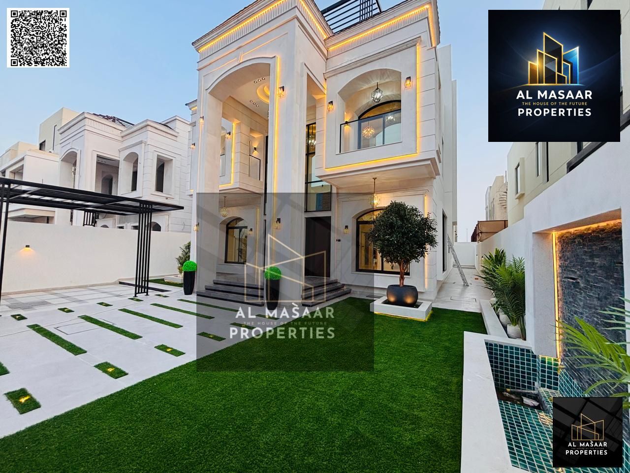 A classic villa with excellent design and high-end finishes in the upscale Al Bahia area, one of the best residential areas in Ajman.