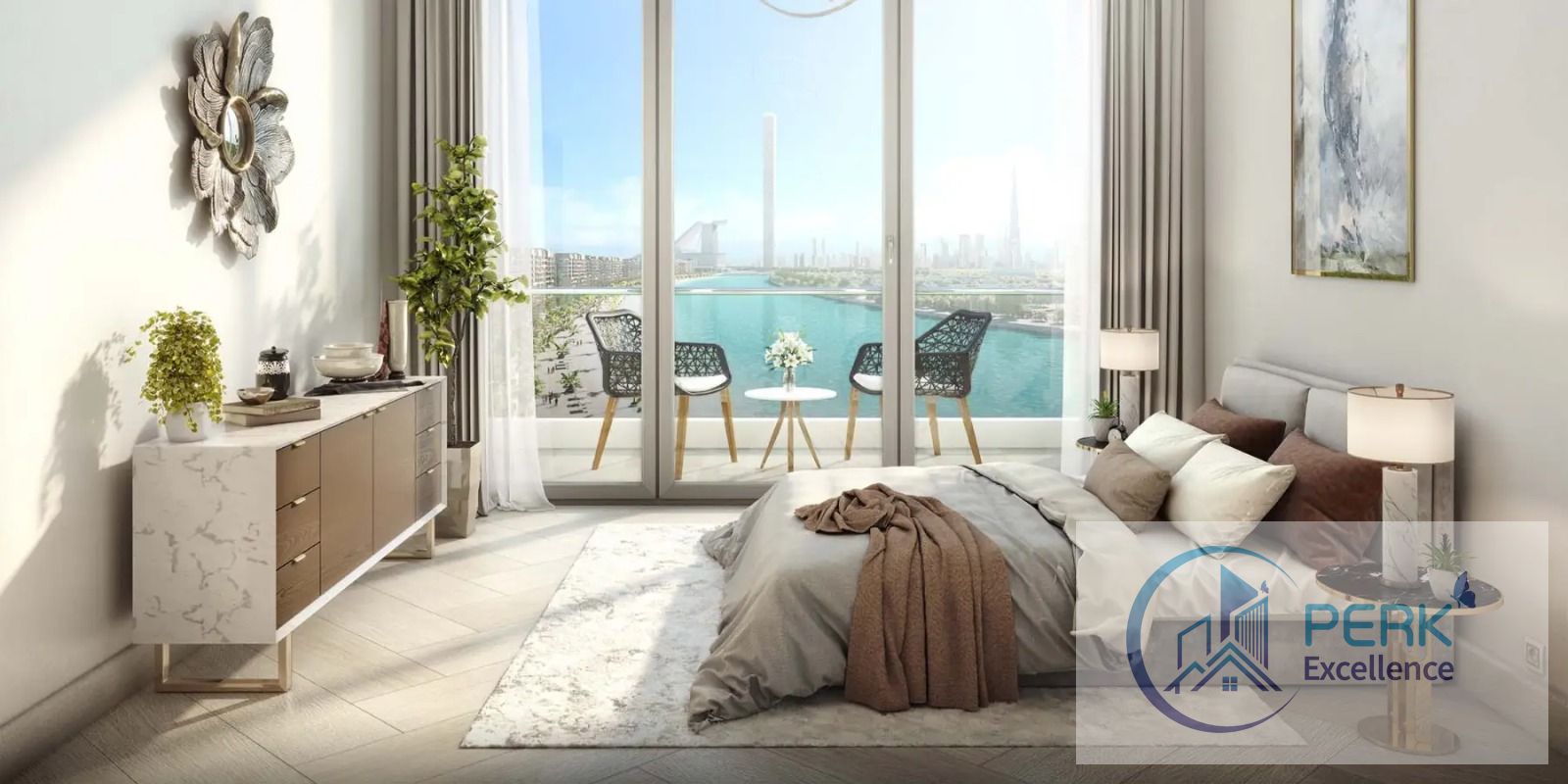 Modern Studio | Full Lagoon View | Azizi Venice 7 – Bldg B