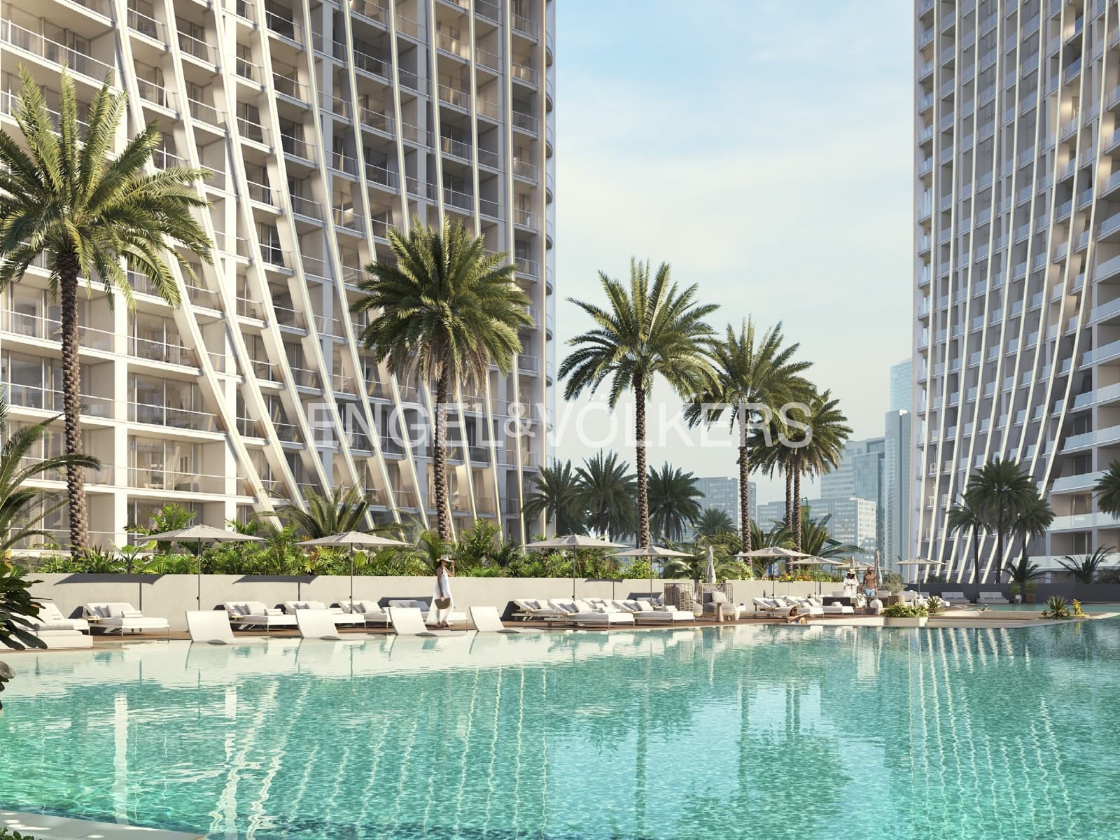 Birds Eye of Pool | Heart of Business Bay