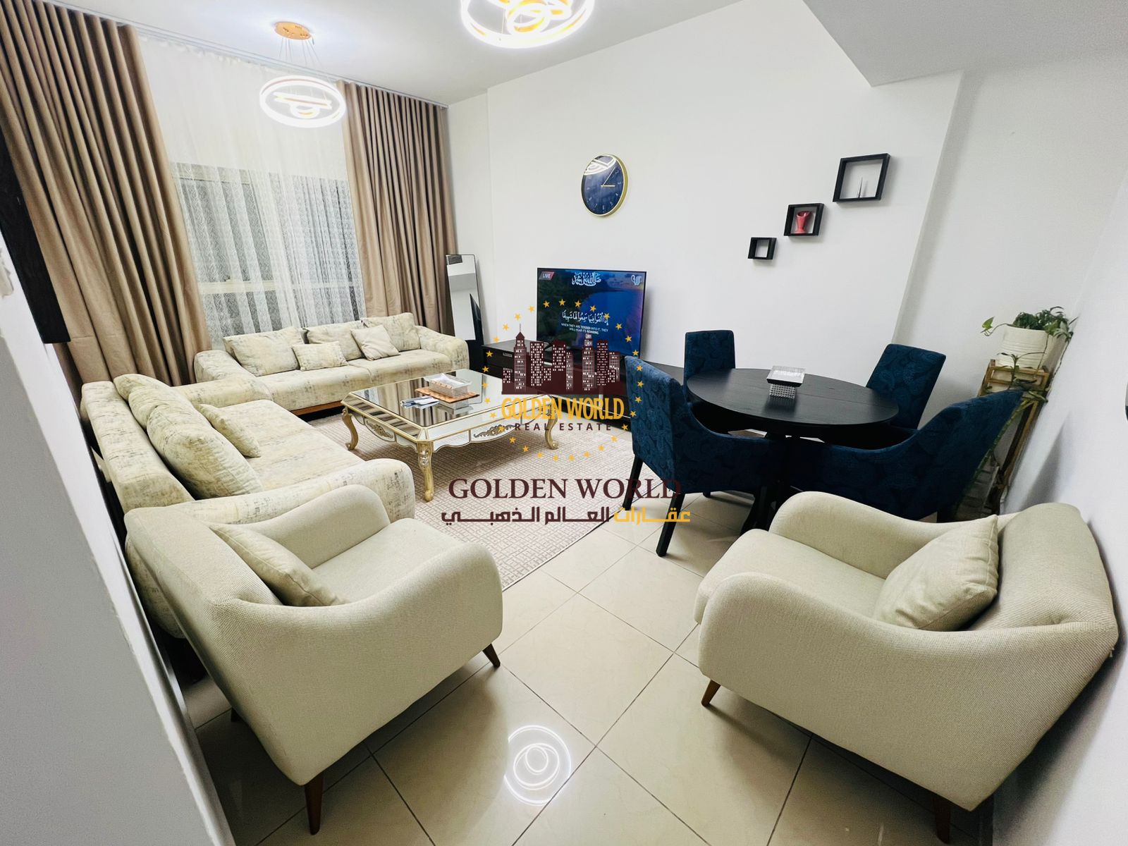 Brand New Three-Bedroom Apartment with Living Room, Three Bathrooms and Fully Equipped Kitchen, Spacious and Family-Friendly