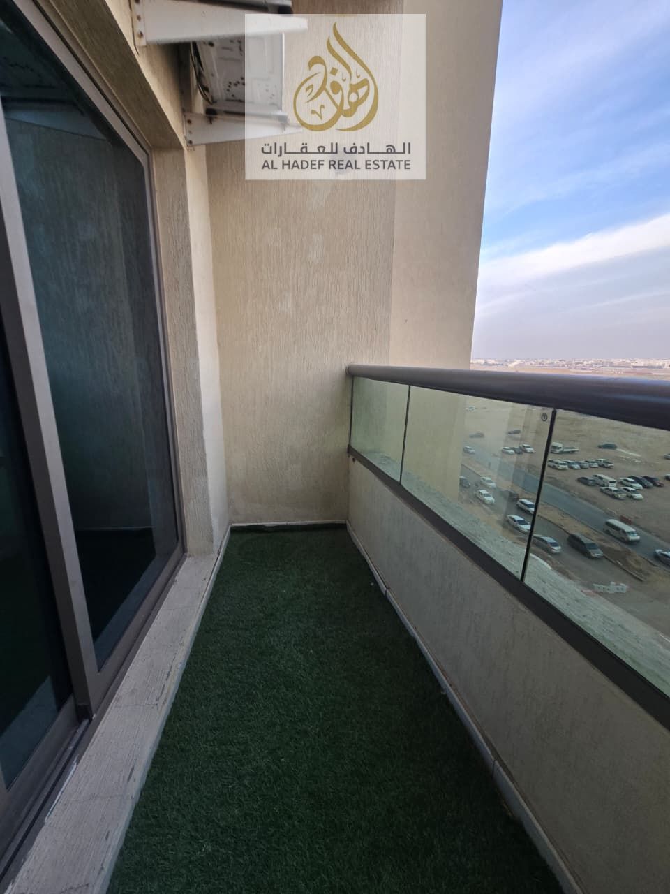 Two bedrooms and a living room with two bathrooms. The cheapest apartment in Ajman, with the largest spaces, open view, and private parking inside the