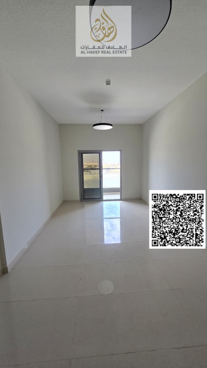 One-bedroom apartment, second occupancy, in Al-Jarf 2, next to City Centre and Radisson Blu. Features include two bathrooms, a separate living room, a