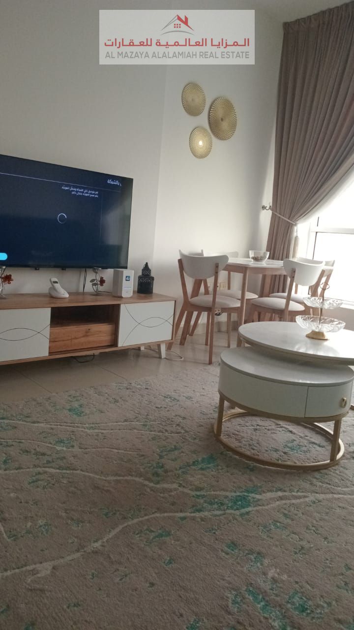 for rent monthly A fully furnished One-bedroom one-bathroom apartment in Al Taawun 1
