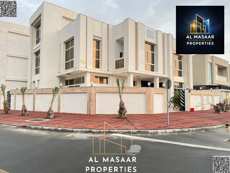 An exceptional opportunity to own a luxurious corner villa in Al Yasmin - Ajman, a first-time residence with an elegant and smart design, all fees inc