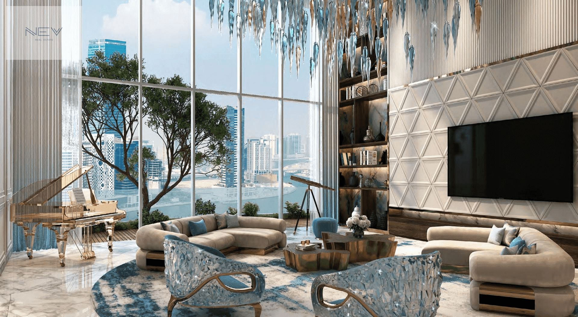 Burj Khalifa View | Partrial Canal View | Middle Floor