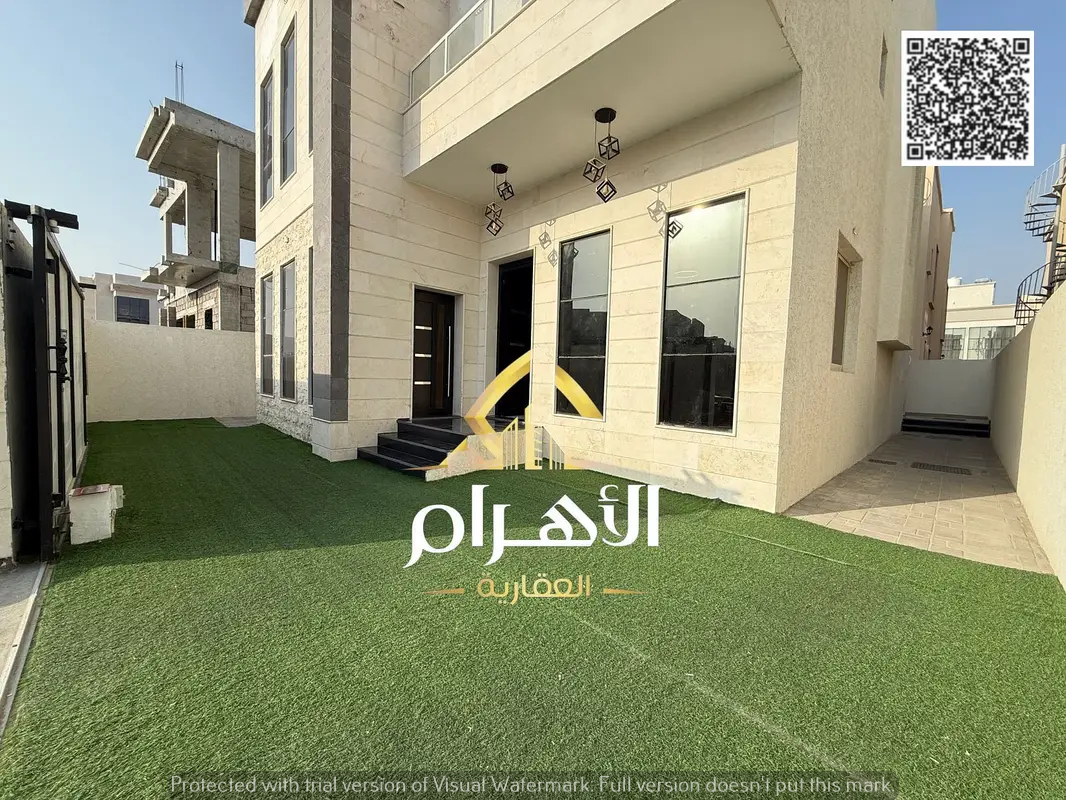 Ready-to-move-in villa in Al Zahia, Ajman, with electricity, water, and central air conditioning, at a special price.