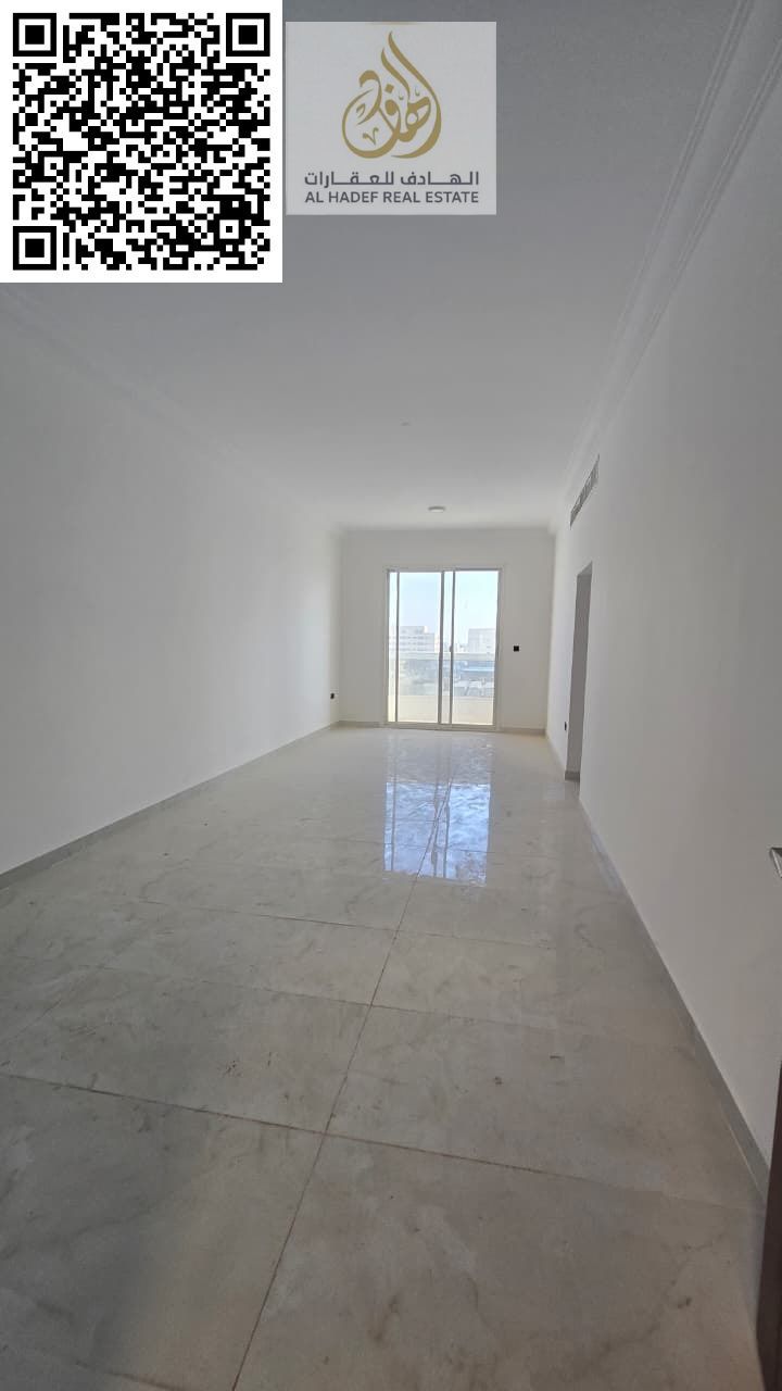 Two bedrooms and a living room, 3 bathrooms, first occupancy. Master bedroom with balcony and one bedroom and living room in Al Rawda 3, off Mohammed
