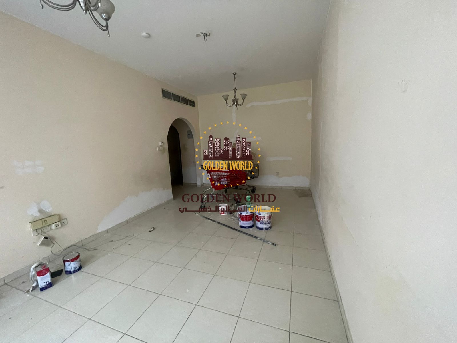 2-bedroom apartment with a living room in Al Qasimia, Abu Danq, Sharjah. 2 bathrooms, spacious, bright, free maintenance, 24/7 security, near services
