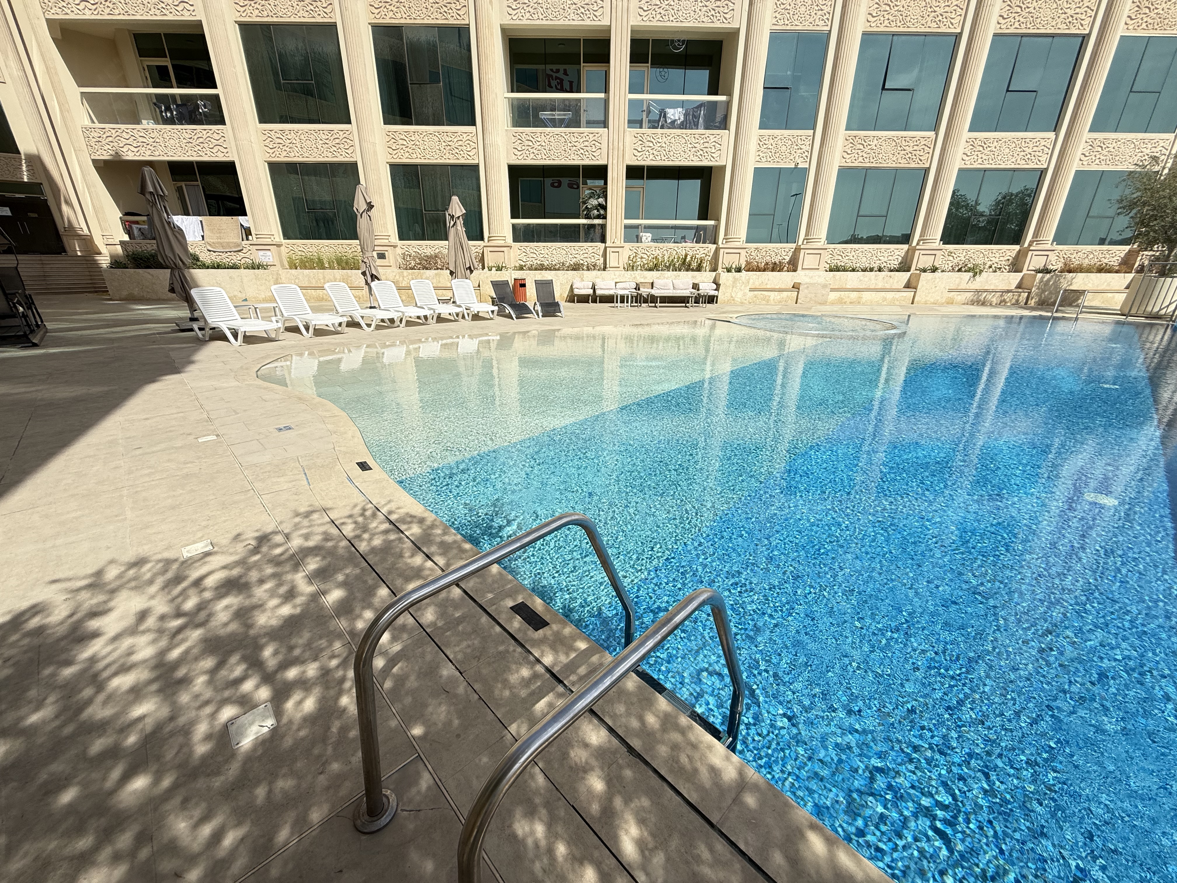 2bhk three washroom with storeroom with balcony second shifting with cover parking with the pool close to university New Maula Sharjah
