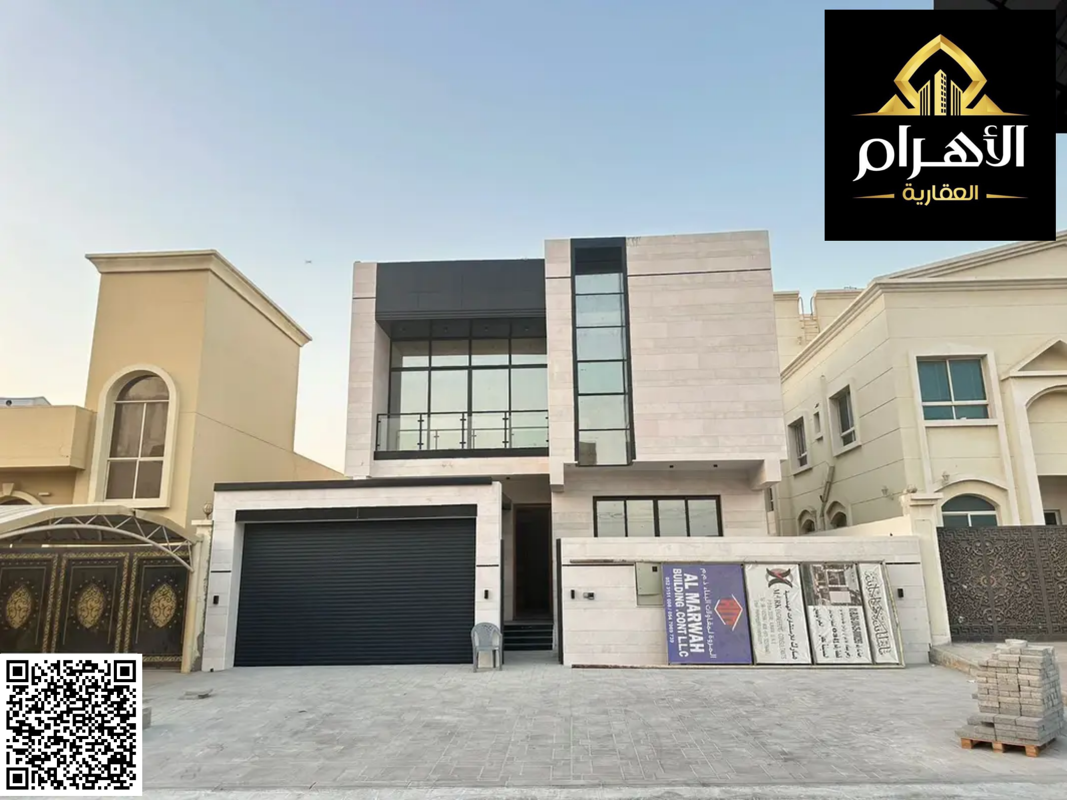 For sale: a villa with luxury finishing, close to Sheikh Mohammed bin Zayed Street – freehold ownership for all nationalities for life – with the poss