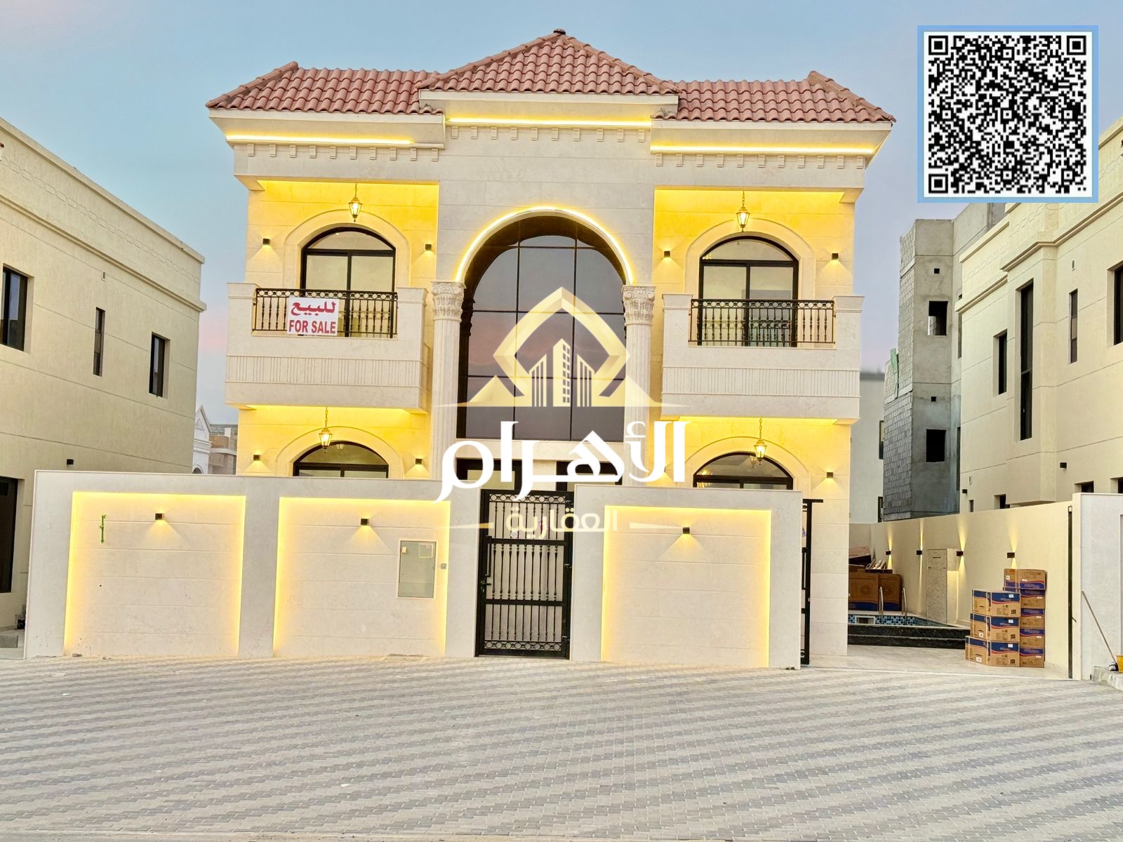 Villa for sale in Ajman, excellent location, freehold ownership for life, open to all nationalities with bank financing available.