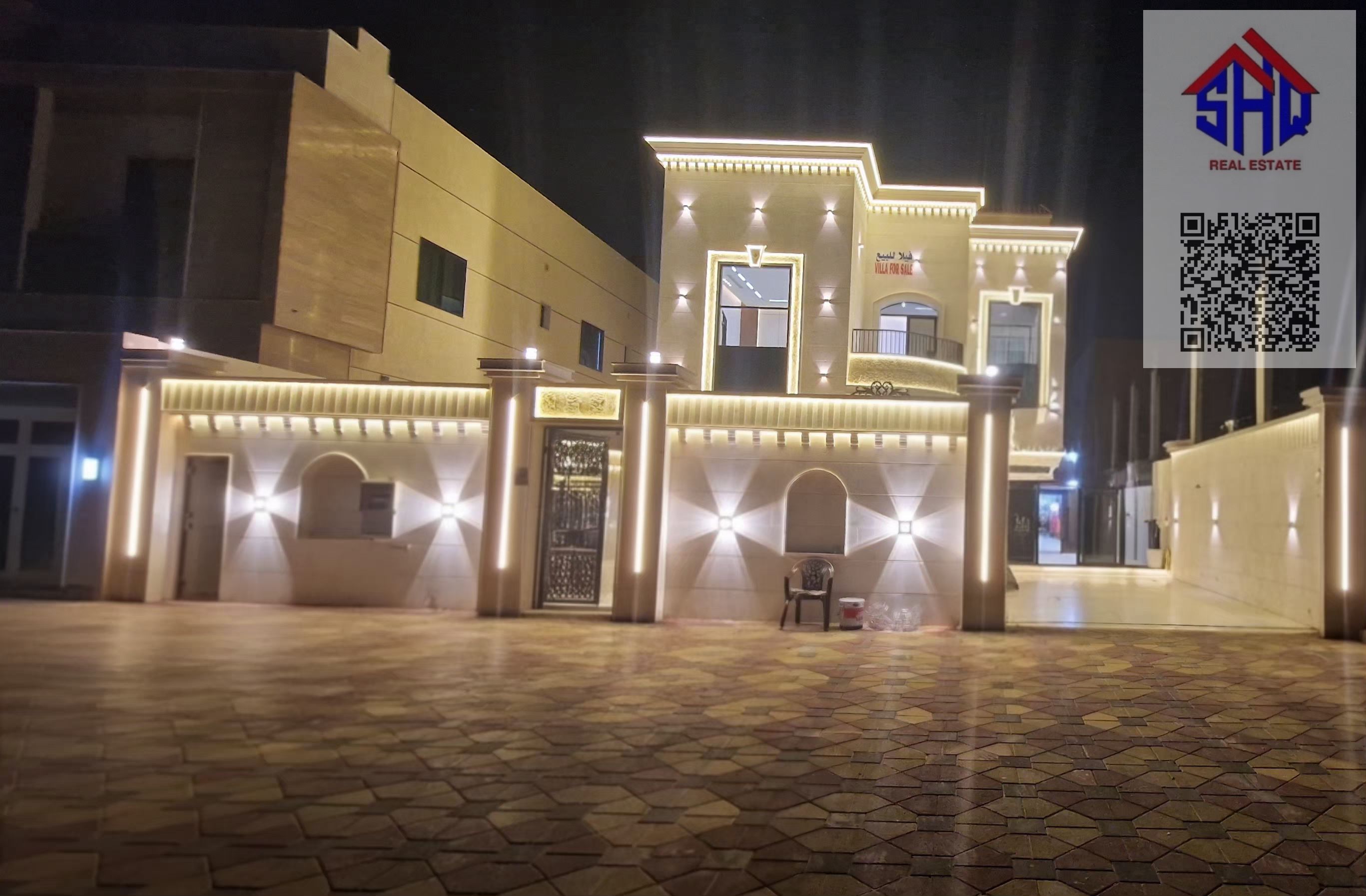 Villa for sale in Al Muwaihat, five bedrooms, master bedrooms with dressing rooms, living room and majlis, external majlis and maid's room