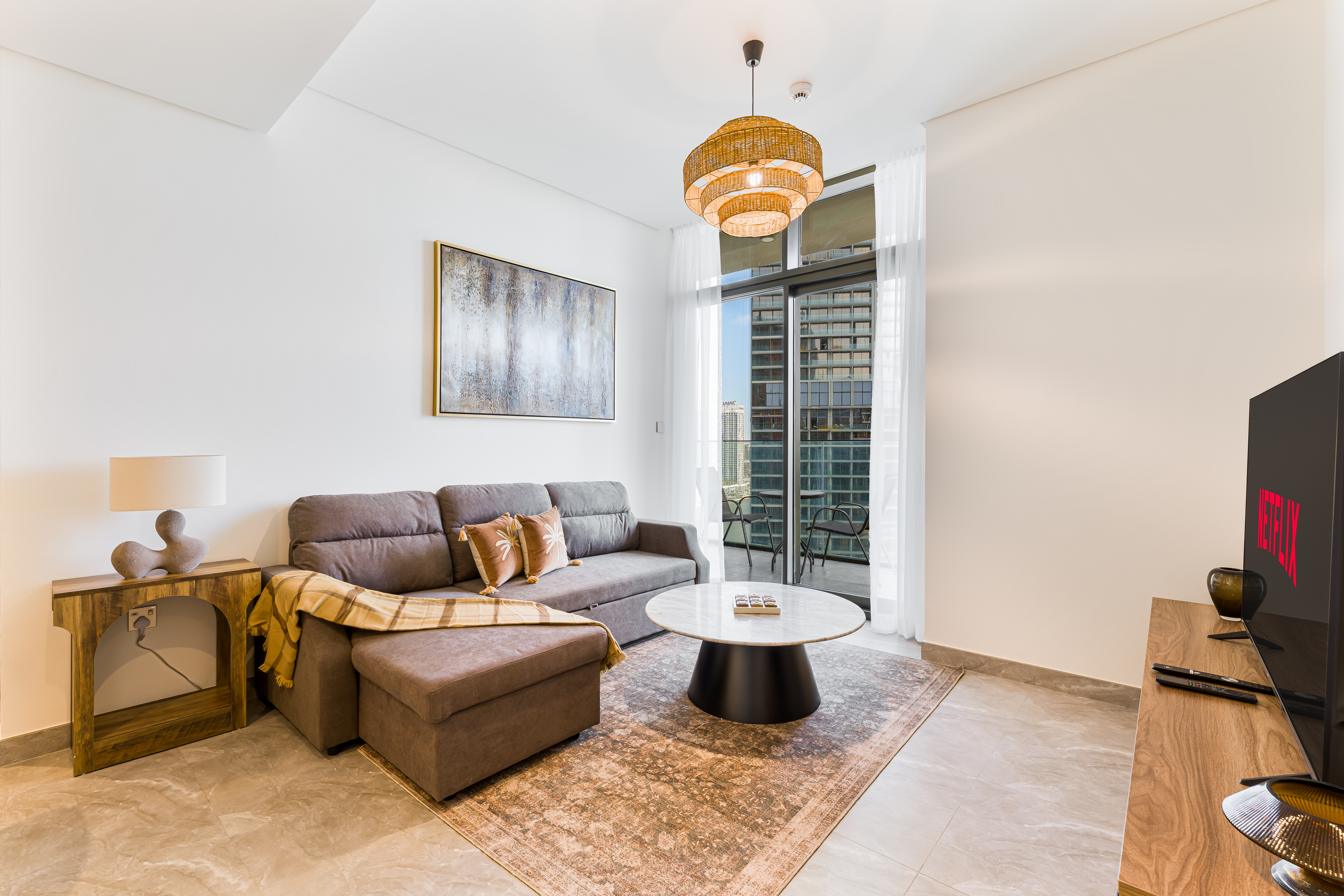 Modern 2Bed with Iconic Burj Khalifa & Canal Views | Furnished | Flexible term