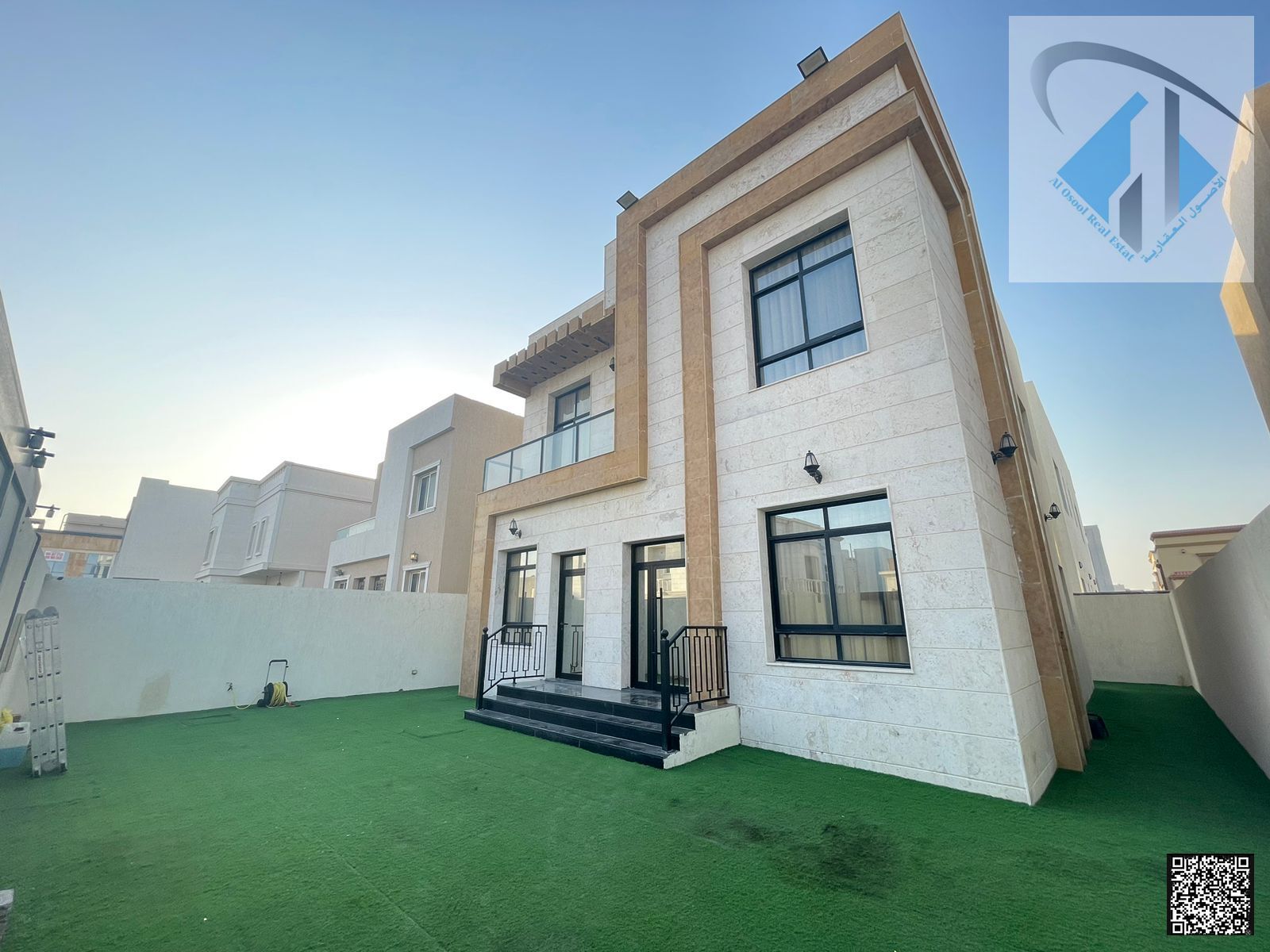 Villa for sale in Ajman, Al Zahia, at a bargain price, including electricity, water, and air conditioning.