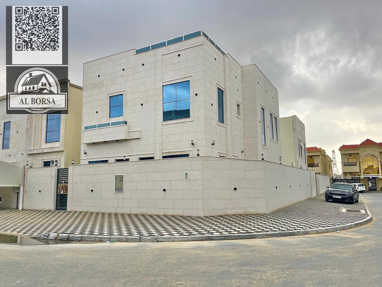 Corner villa on two streets for rent in Al Yasmin | 5 master bedrooms | 115,000 annually | 4 installments