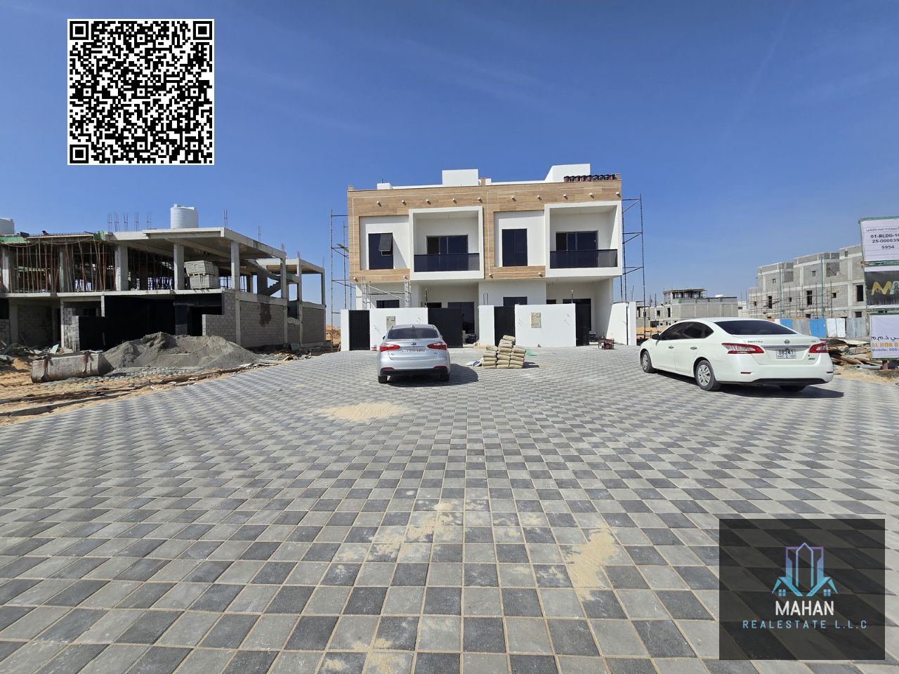 Main Road Modern 4 Master Bedroom Townhouse Including Registration Fees – Huge Parking Setback (10+ Cars) – Premium Stone Finish – Al Helio 2, Ajman