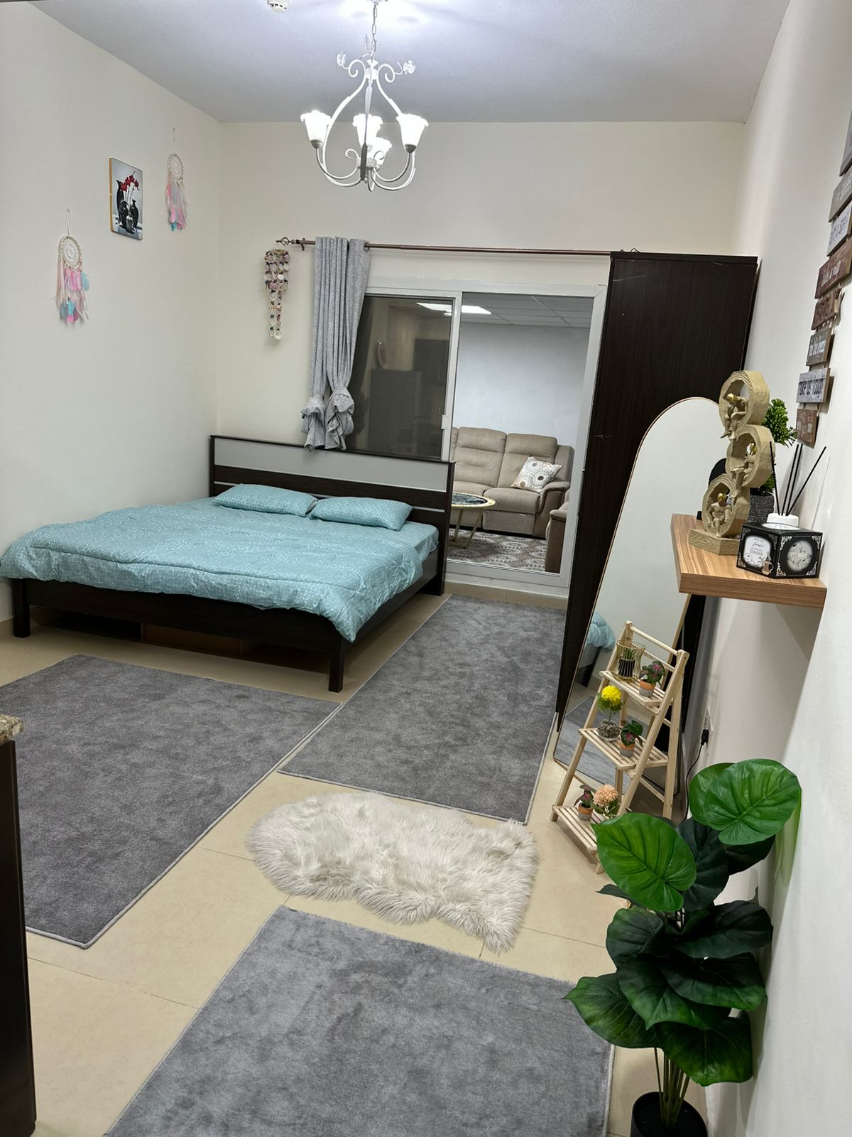 Studio brand new furnished in Al Yasmeen Towers prime location close to all services ready to move in with modern features