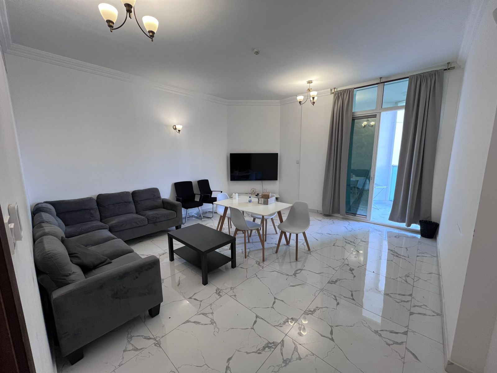 One of the most beautiful apartments in Ajman, located within the prestigious Oasis Towers in Al Rashidiya, this fully furnished two-bedroom apartment