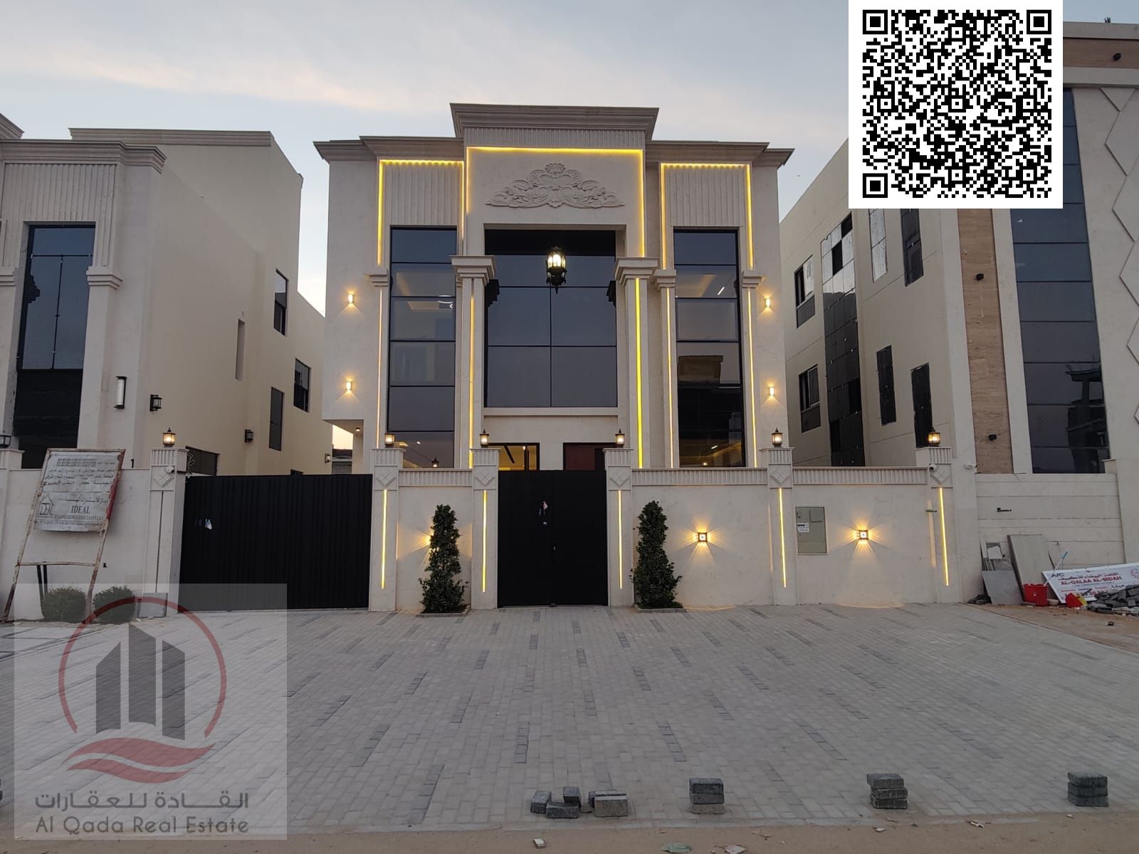 For sale, a villa in Ajman Al Helio, 5 master rooms, a Majles room, a hall, and a maid’s room, freehold for all nationalities, Installment with out do