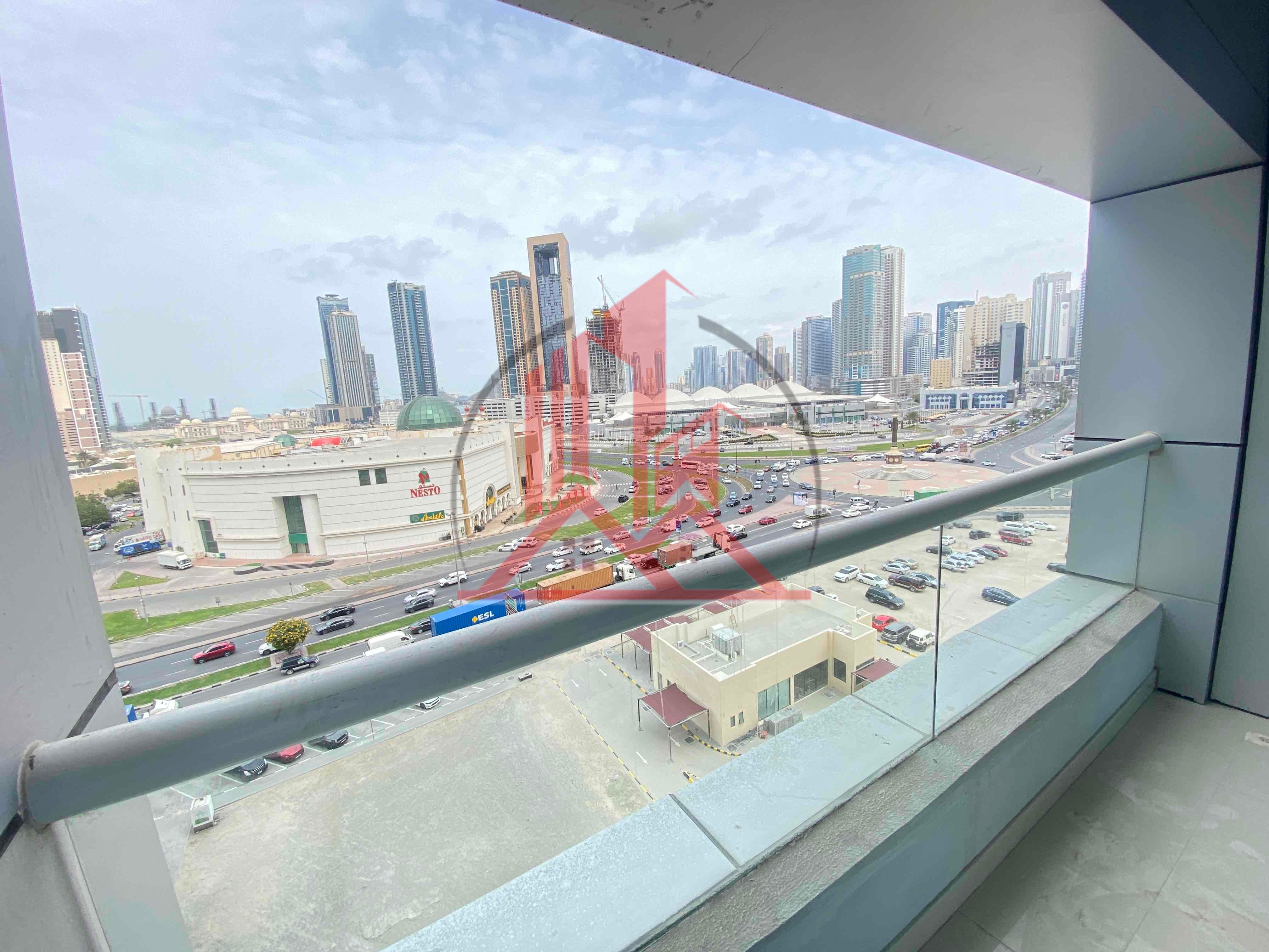 Spacious 3bhk with maid room and balcony and sea view