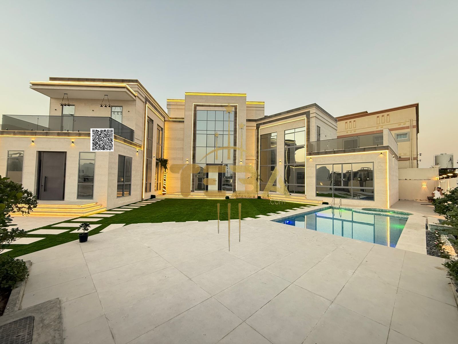 Luxury villa for sale in Ajman – Al Yasmin Directly behind the park | Elegant modern design | Fully equipped health club