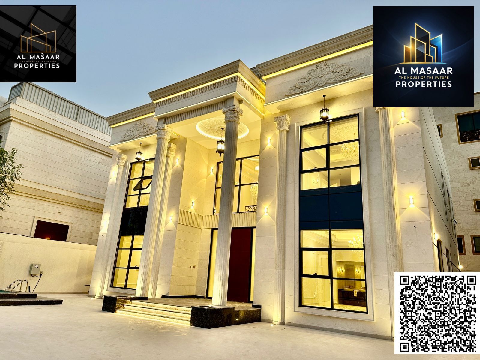 A classic architectural masterpiece directly on the main road and behind all schools and services. A 6-master villa with a swimming pool, rooftop terr